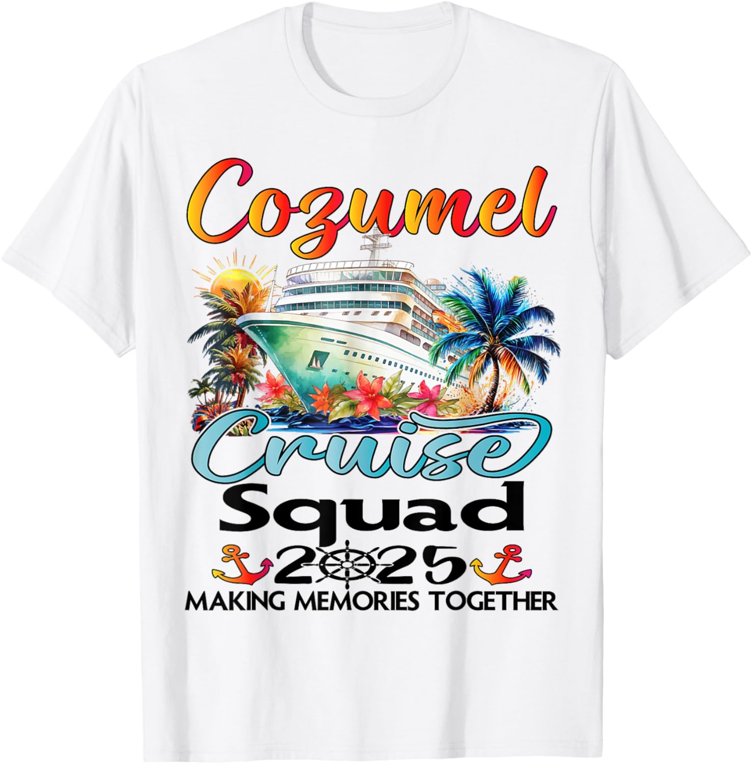 Cozumel Cruise Squad 2025 Family T-Shirt for Fun Group Adventures - 4