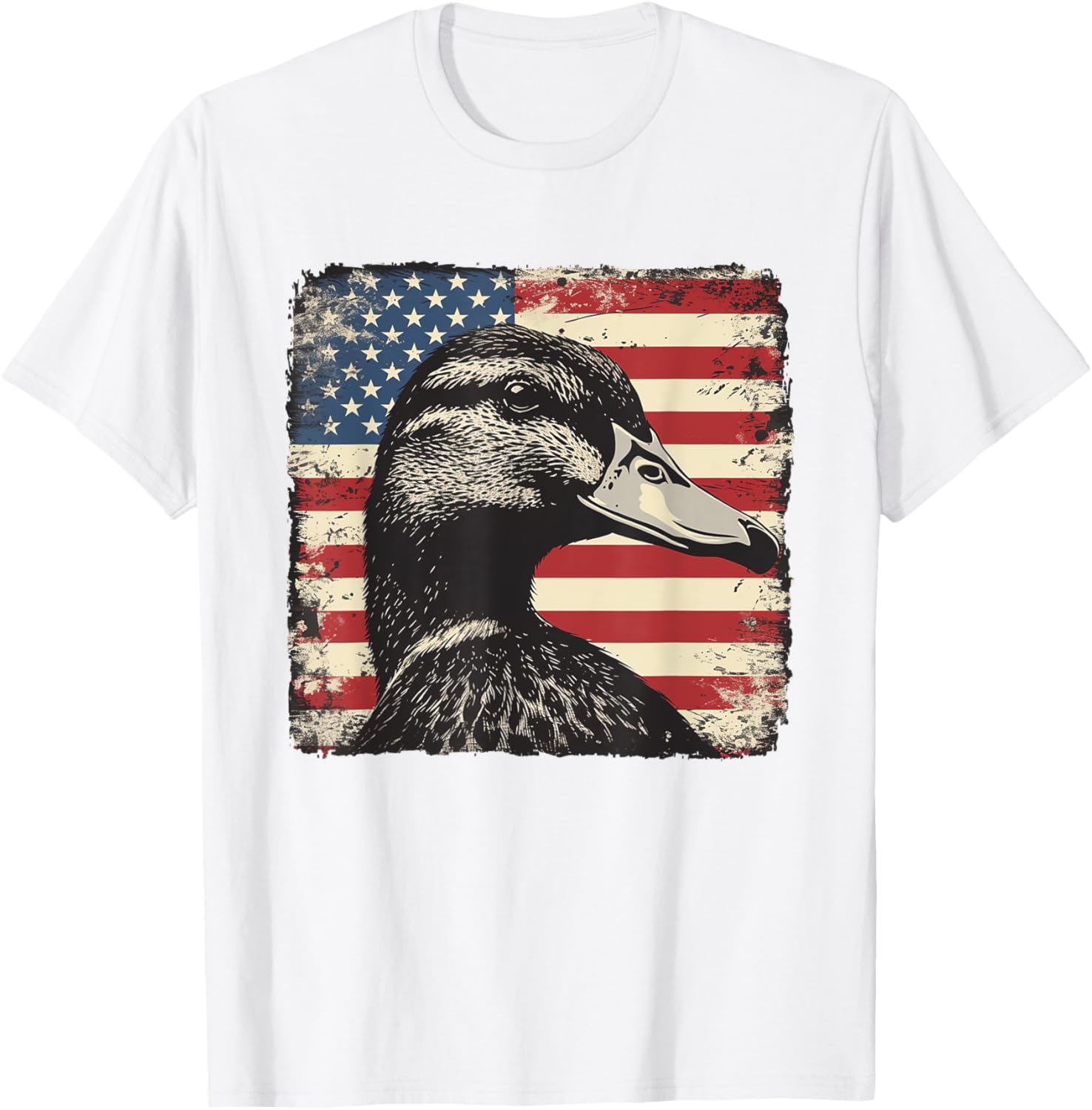 America Flag Duck Shirt for 4th of July | Fun Men's and Women's Tee - 2
