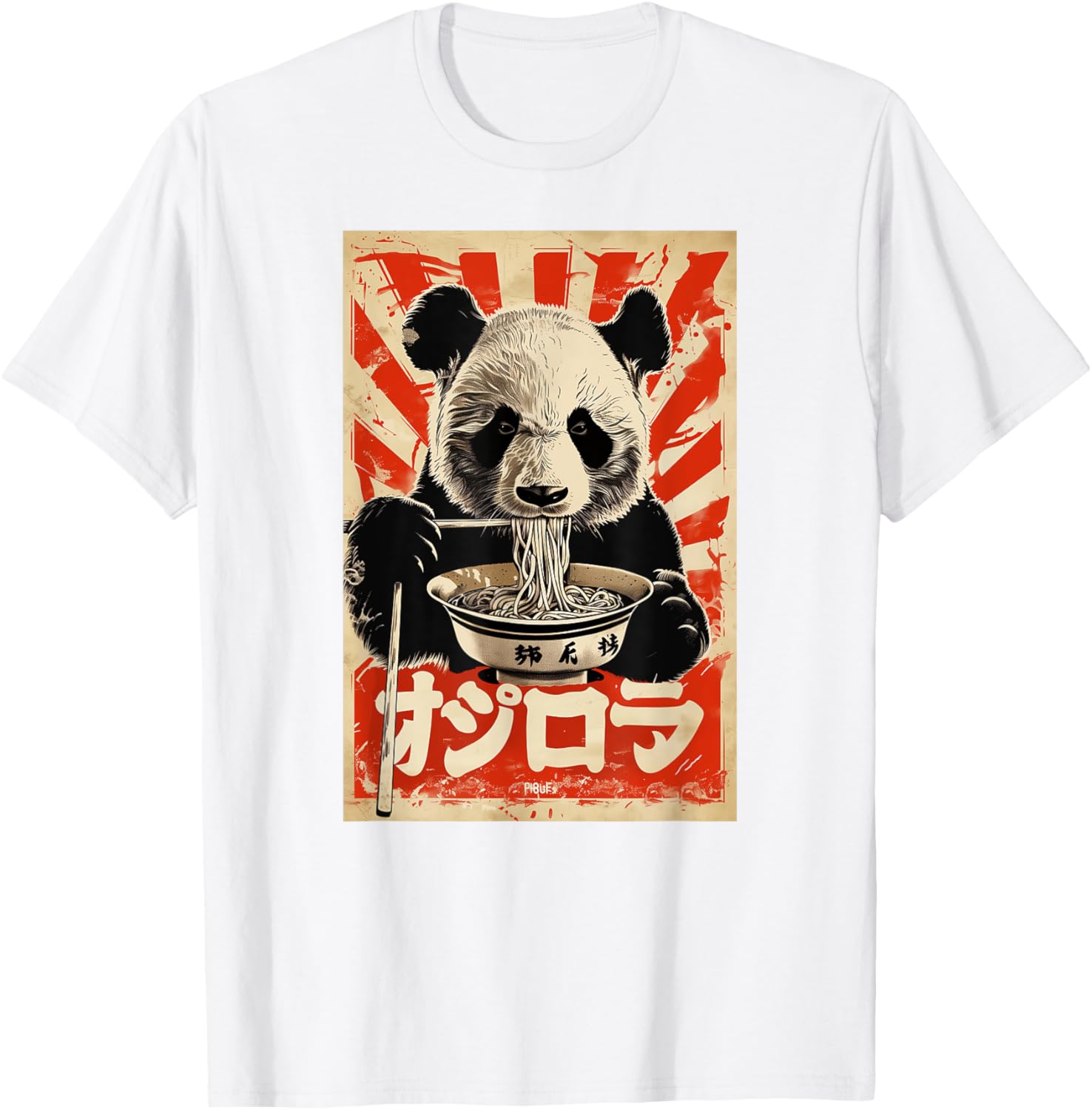 Japanese Panda Eating Ramen T-Shirt for Fun and Casual Style - 19