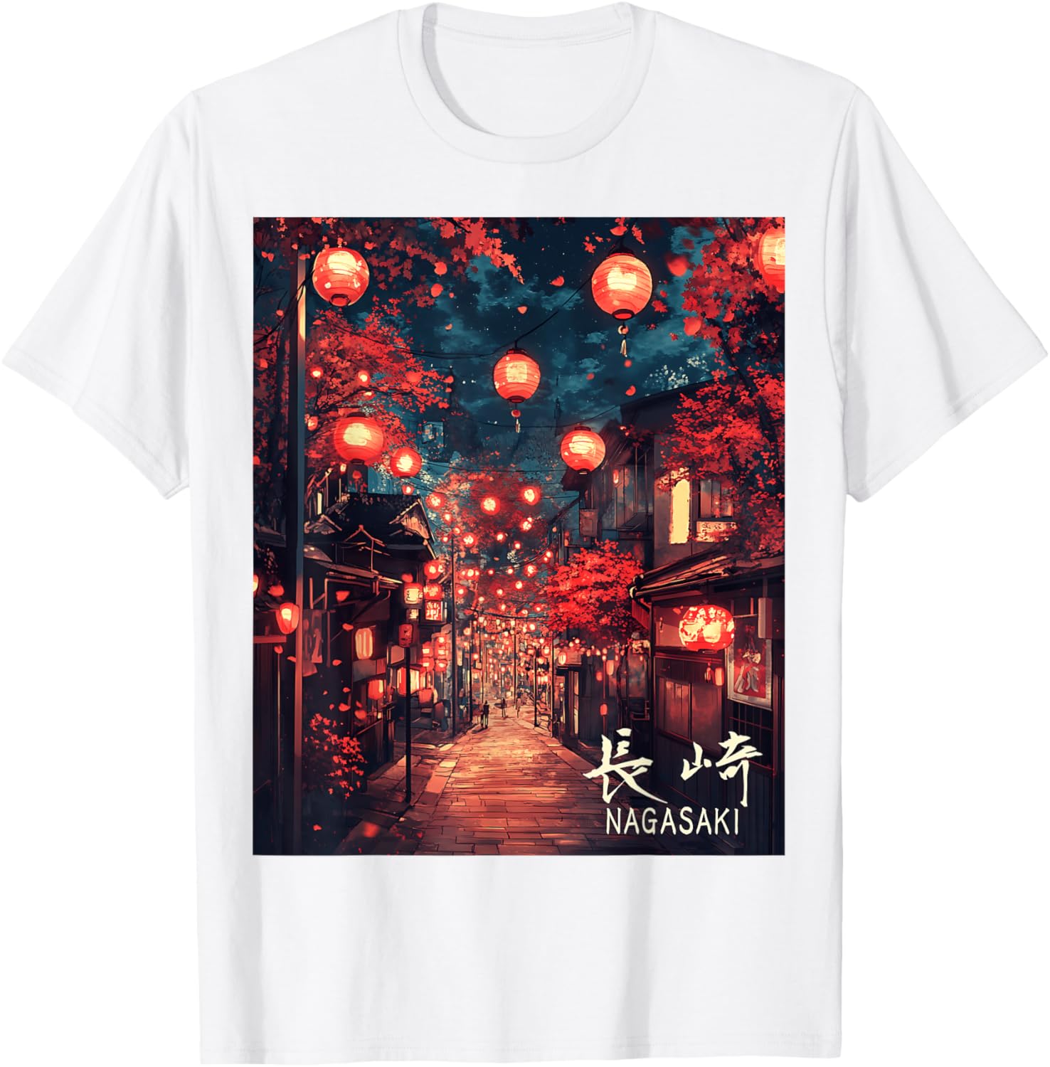 Japan Village Nagasaki Lantern Festival Streetwear T-Shirt for Unique Style - 4