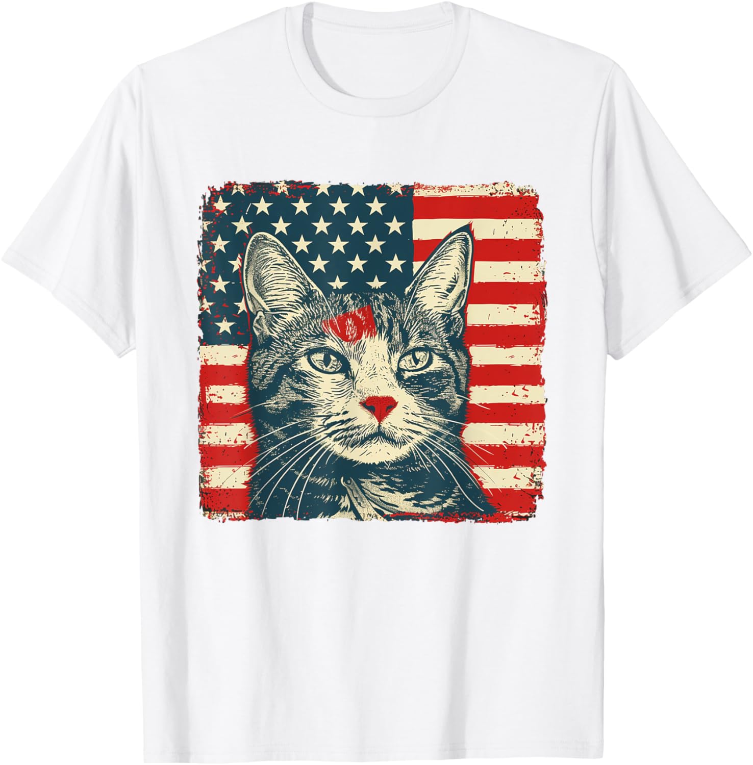 Patriotic Cat Shirt for Fourth of July Celebrations - Unisex T-Shirt - 8