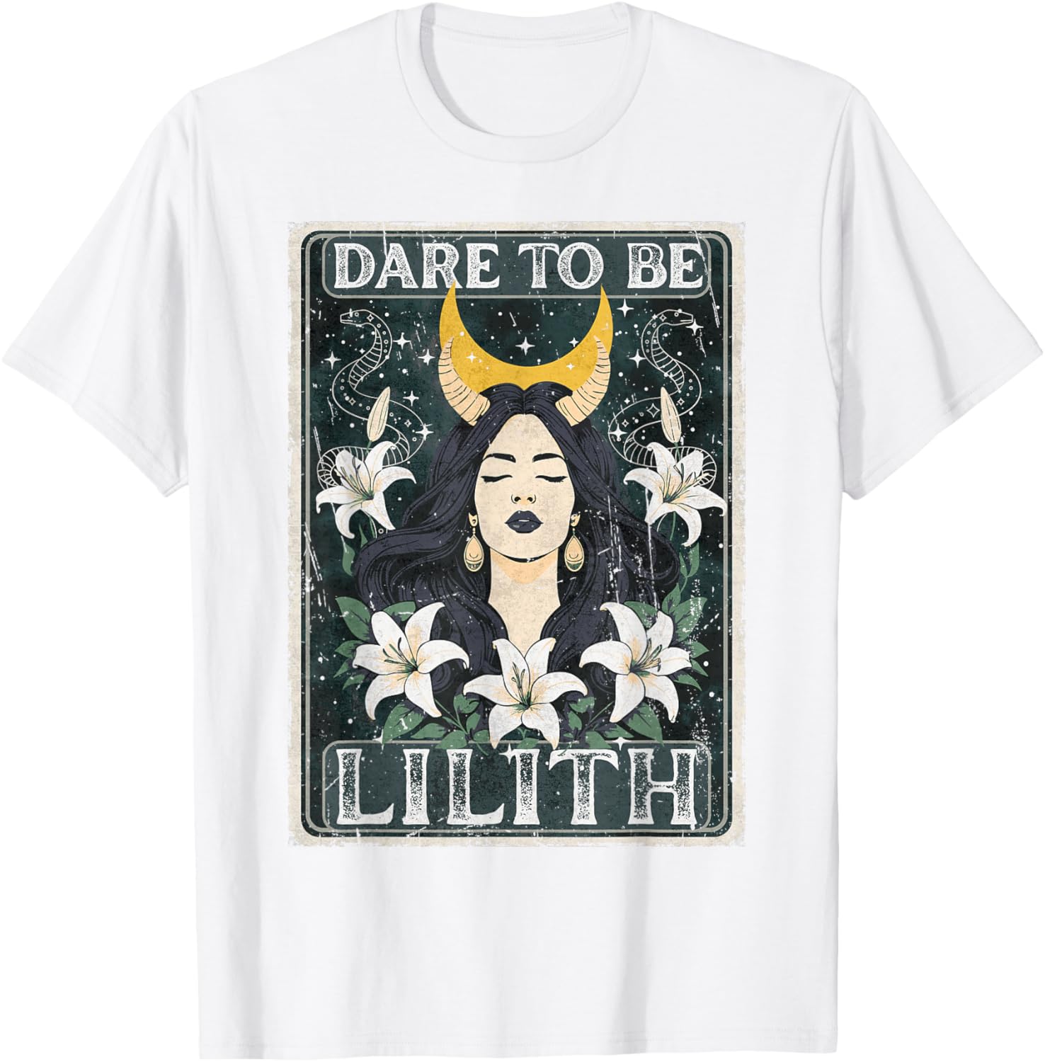 Lilith Tarot Card Goddess T-Shirt for Pagan Witches and Tarot Lovers - 10