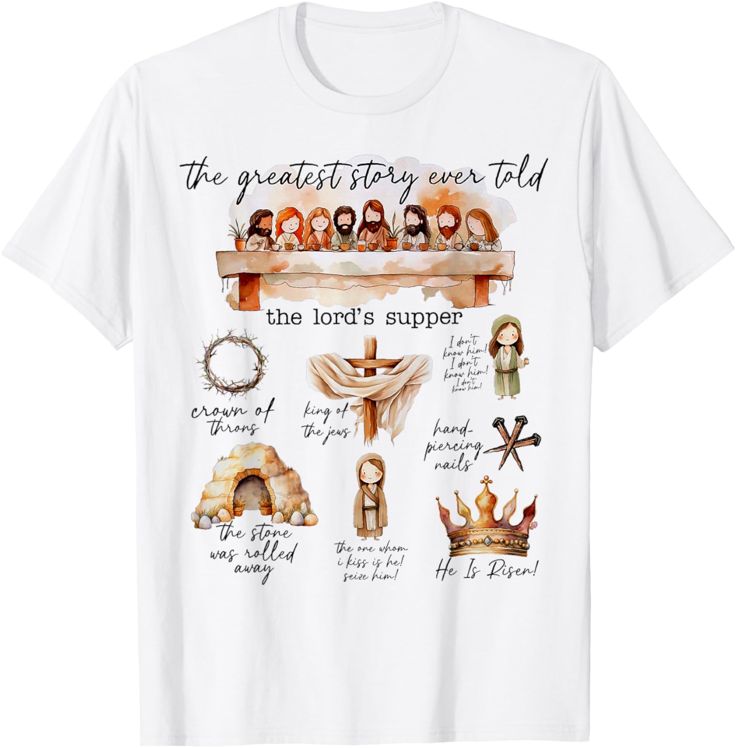 Easter Story T-Shirt The Greatest Story Ever Told for Christian Celebrations - 18