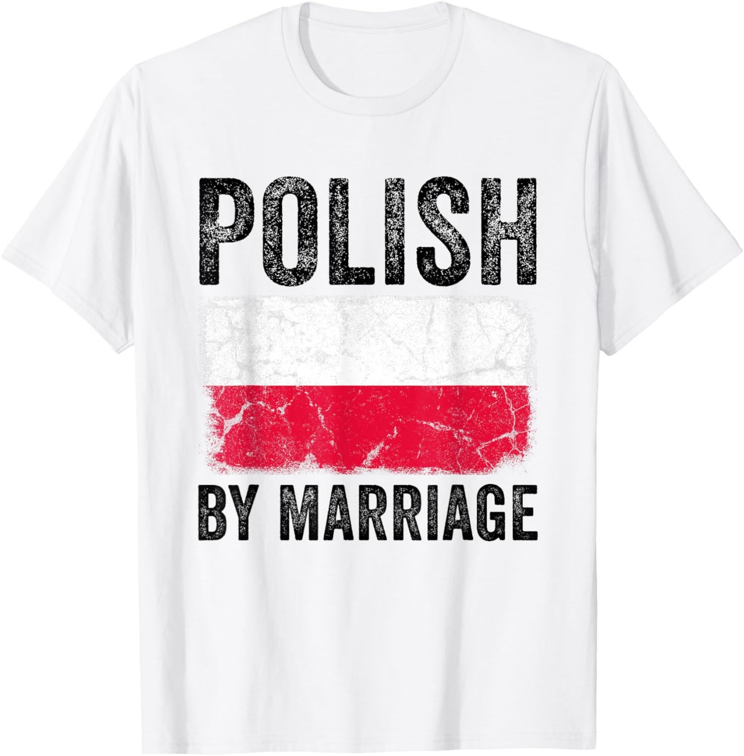 Funny Polish By Marriage T-Shirt with Poland Flag for Couples - 3