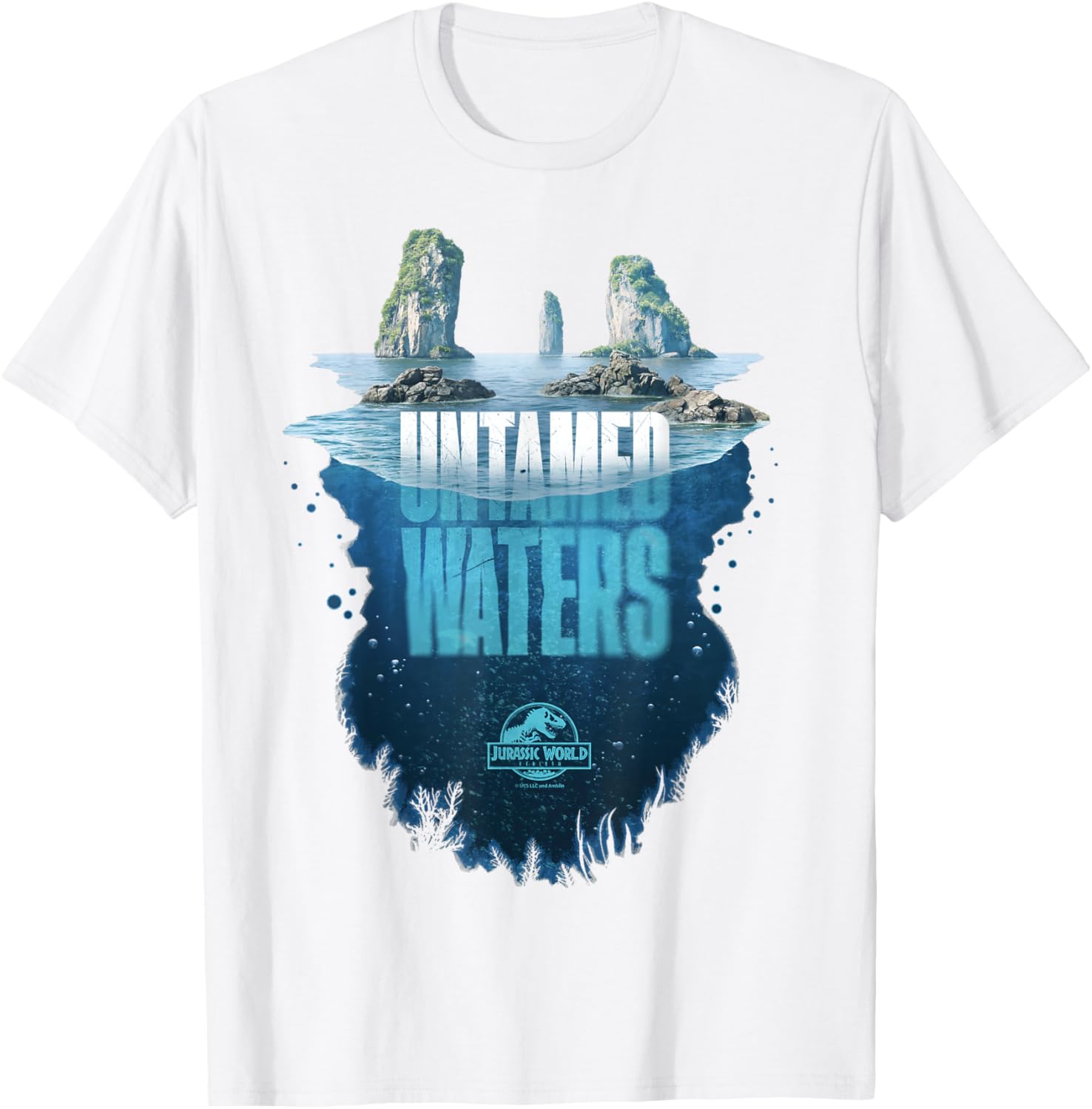 Jurassic World Rebirth Untamed Waters Island T-Shirt for Dino Fans - 9