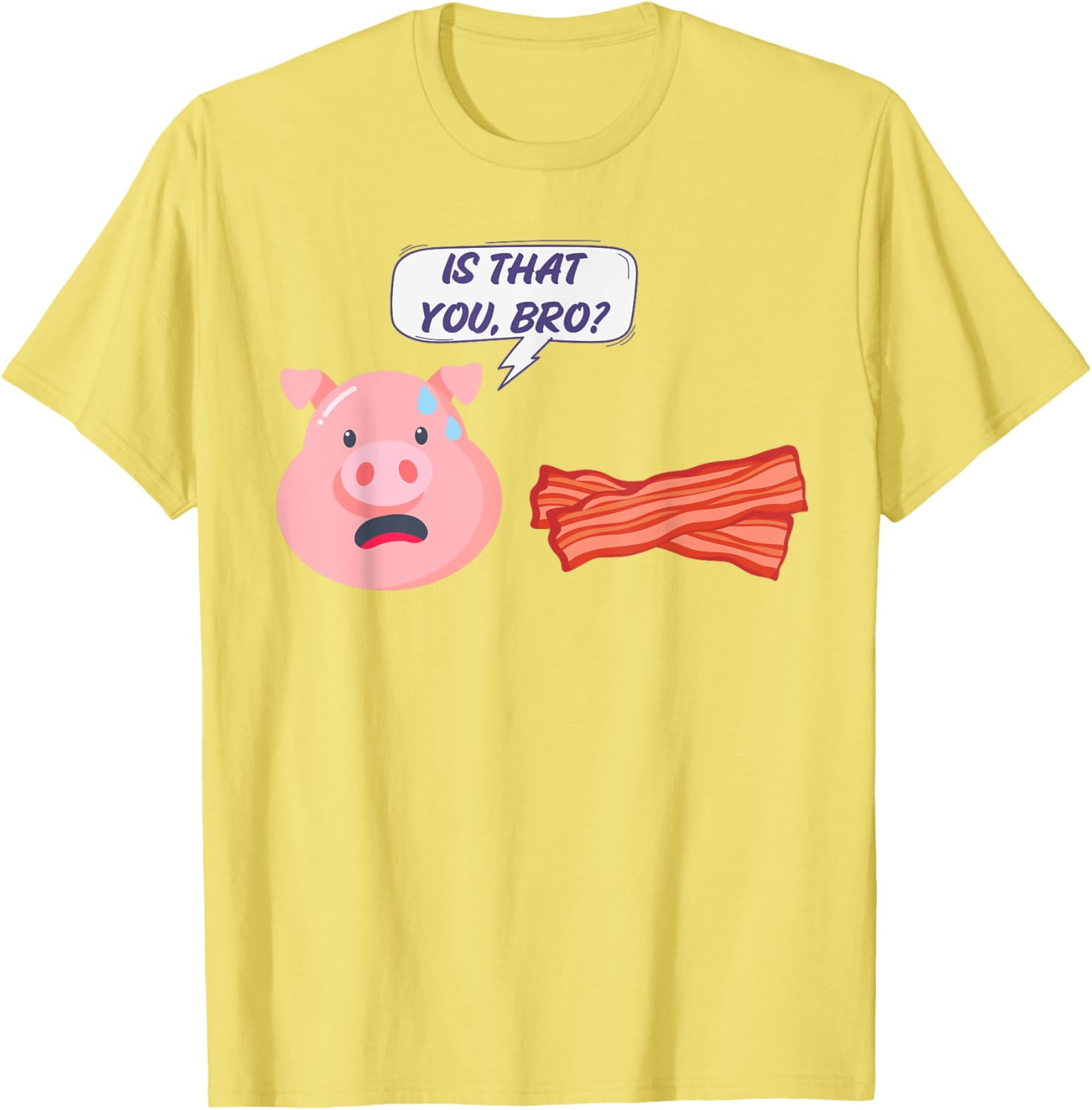 Funny Bacon Lover T-Shirt with Humorous Pig Design for Foodies - 7