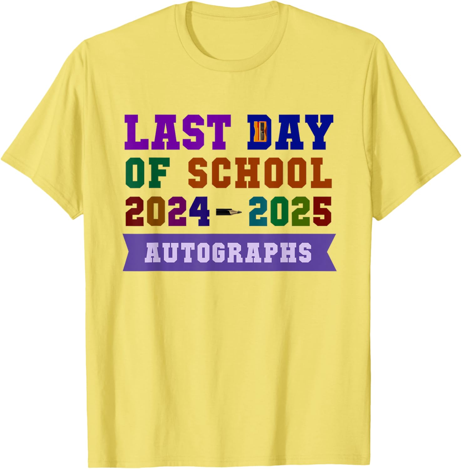 Last Day of School 2025 Kids Autograph T-Shirt for Year-End Memories - 1