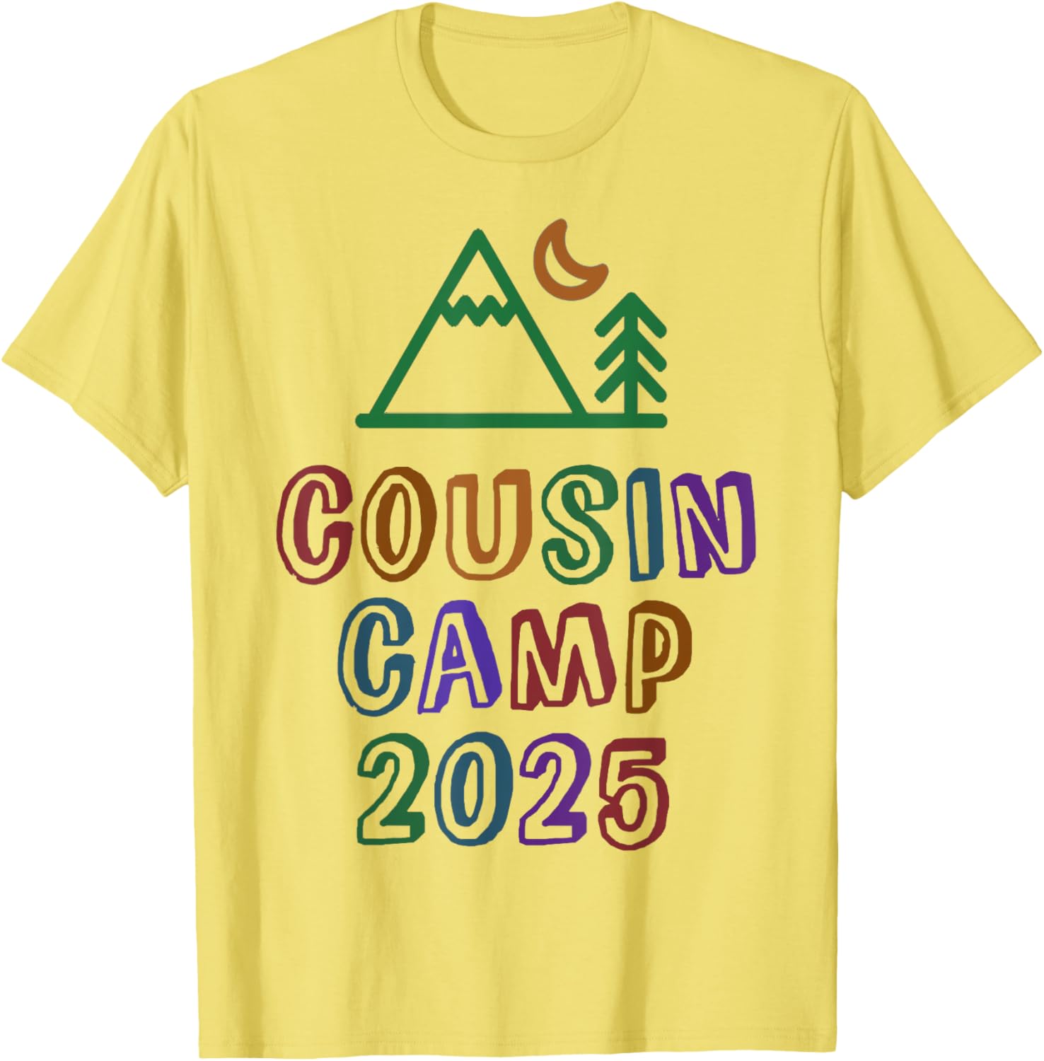 Kids Cousin Camp 2025 Grandma Crew Squad Sleepaway T-Shirt Fun Design - 6