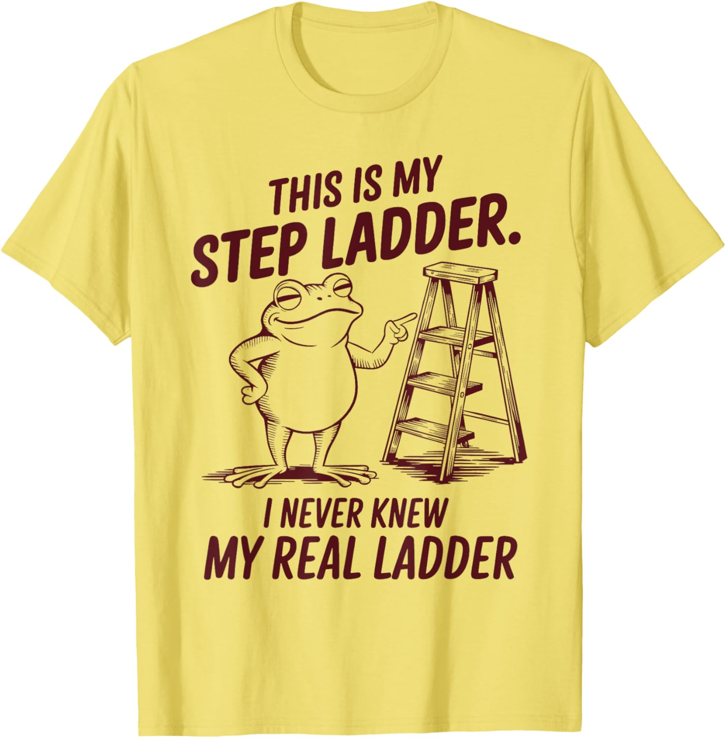 Funny Frog Step Ladder T-Shirt for Unique Fashion Lovers - 9