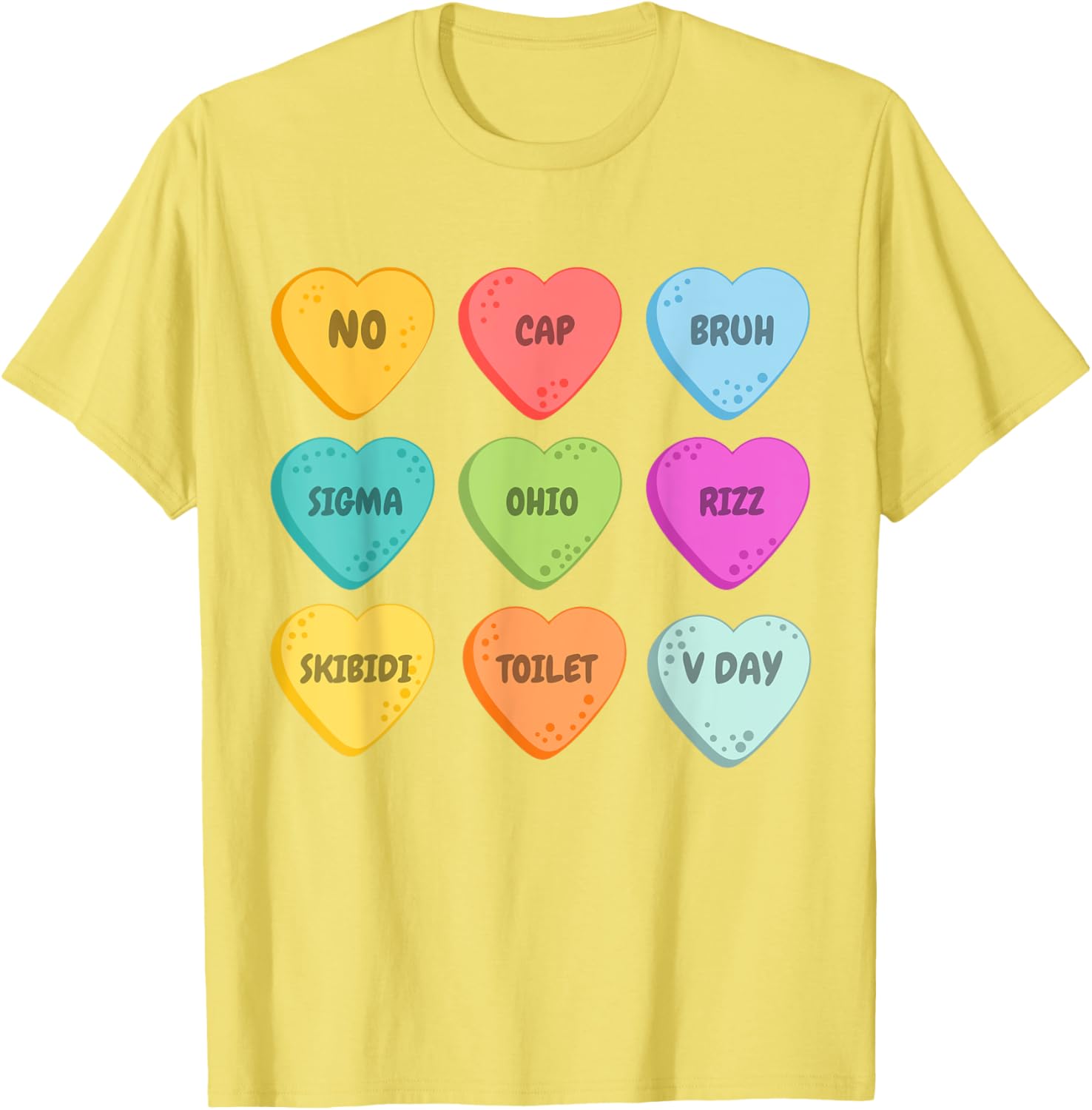 Skibidi Valentine's Day Rizz Candy Heart T-Shirt for Groovy Love Vibes - 20