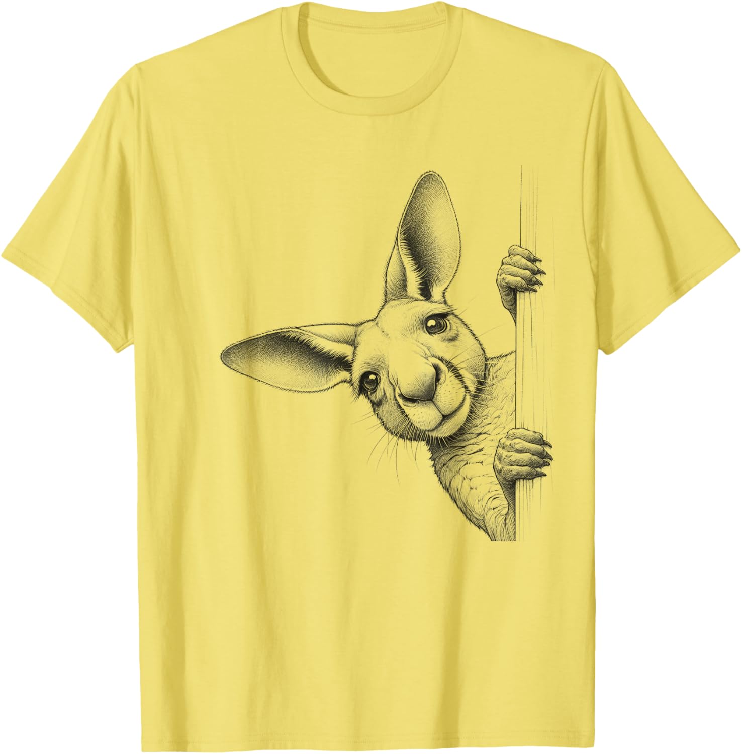 Funny Peeking Kangaroo T-Shirt for Adults and Kids - Playful Design - 3