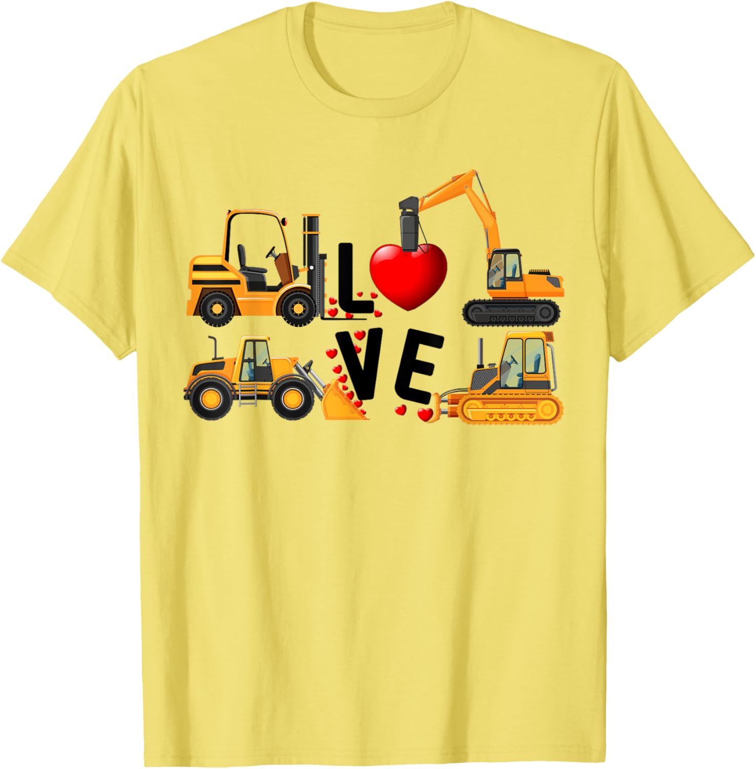 Cute Excavator Hearts Valentine's Day T-Shirt for Boys - Fun and Stylish! - 18