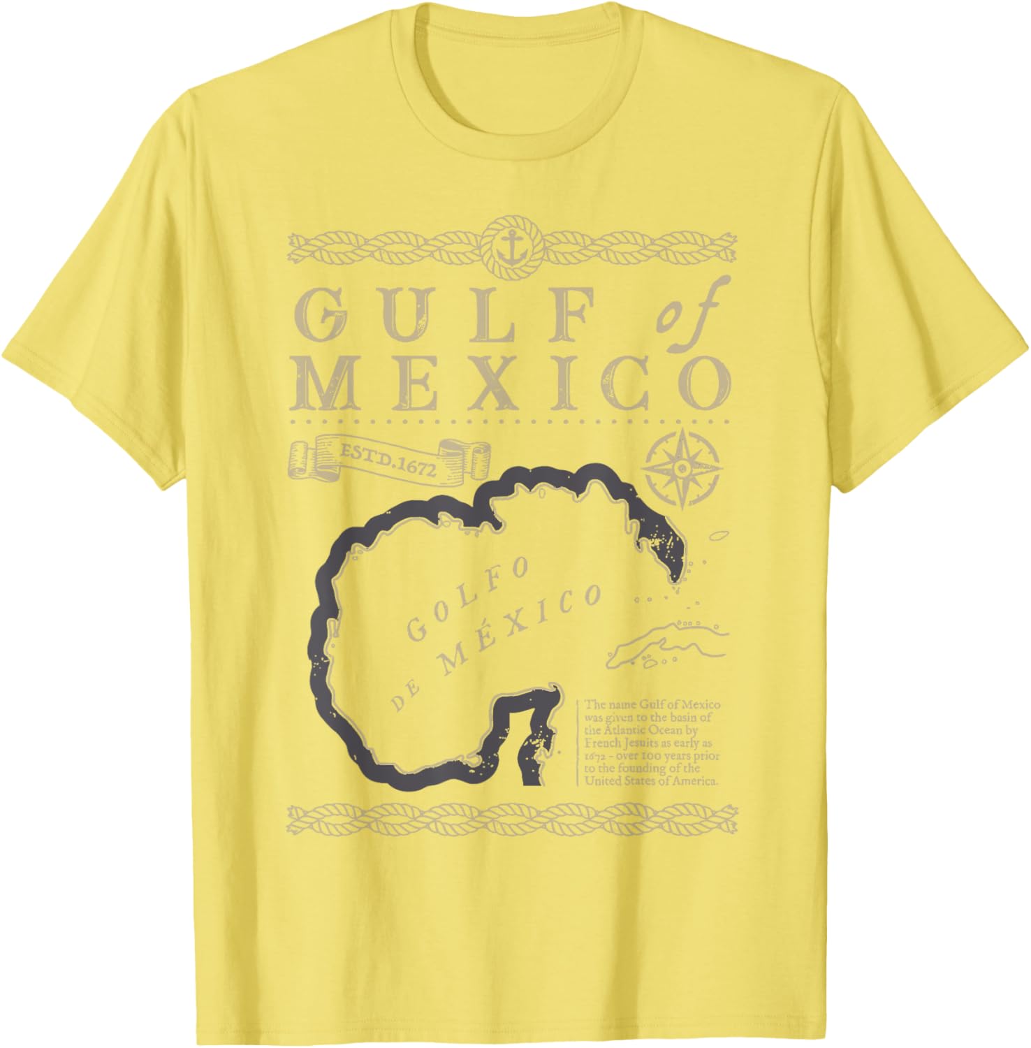 Vintage Gulf of Mexico T-Shirt Since 1672 for Beach Lovers - 5