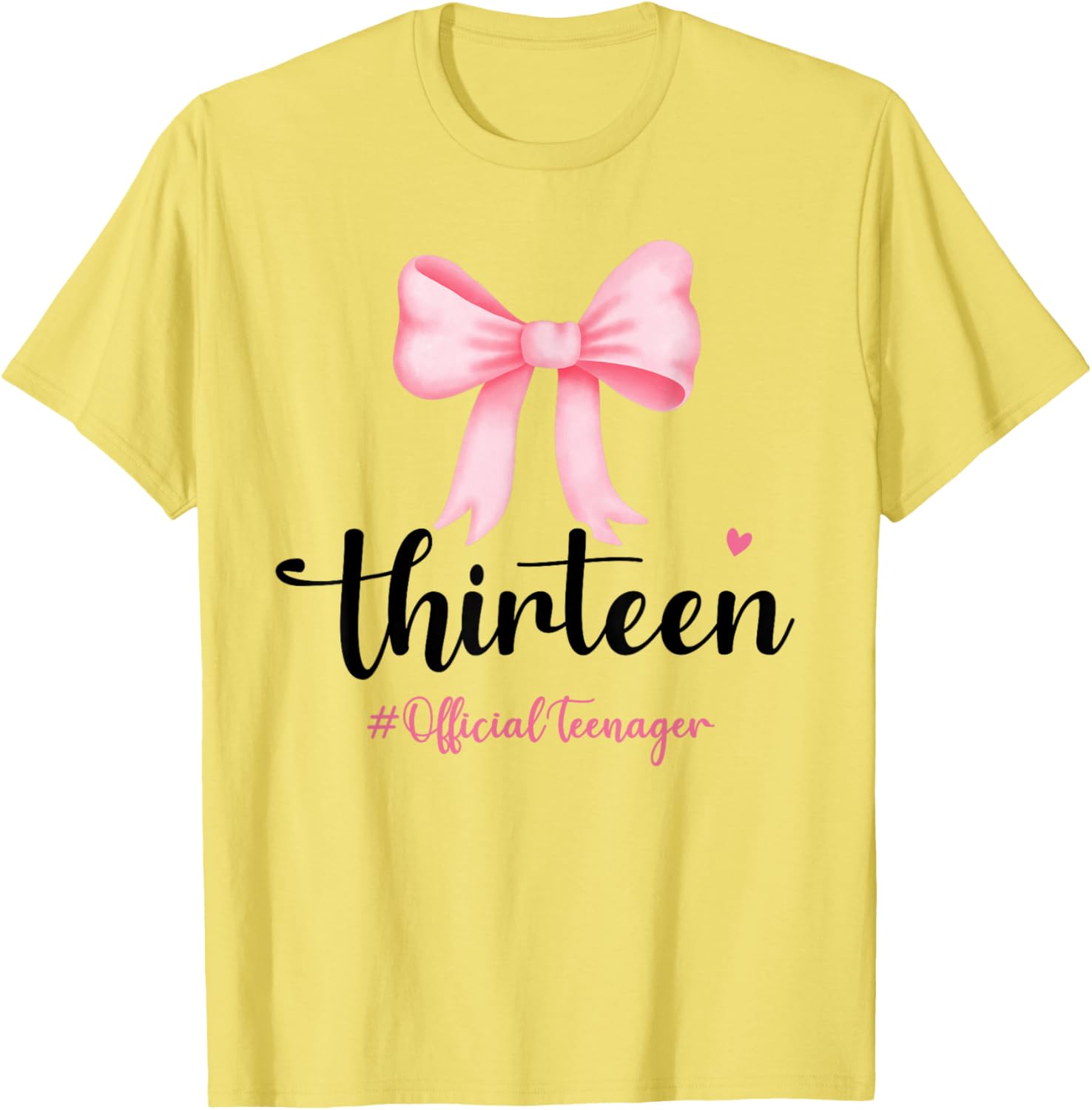 Birthday Girl Pink Coquette Bow T-Shirt for Trendy 13 Year Olds - 6