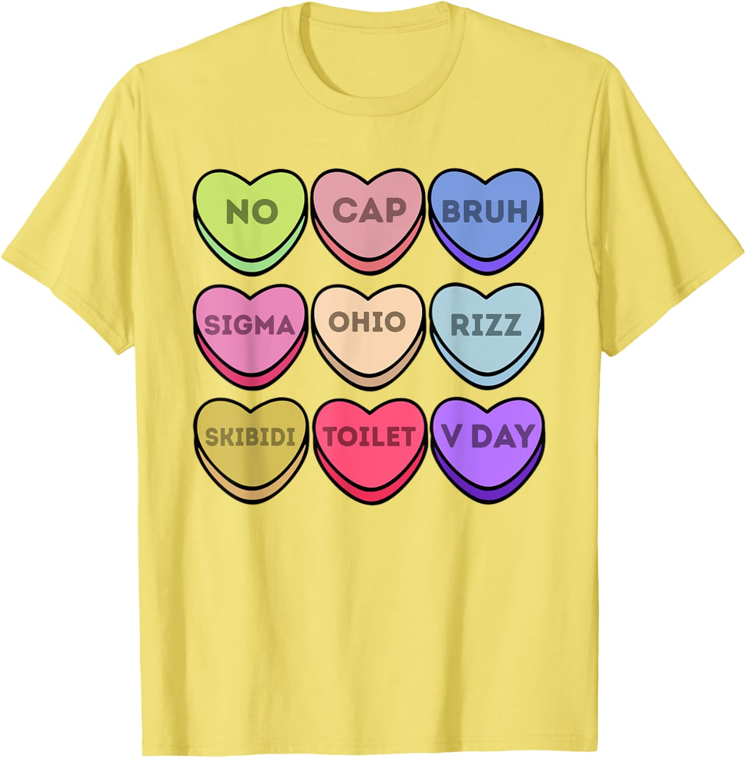 Rizz Valentines Candy Heart T-Shirt for Boys Fun Sigma Style No Cap - 12