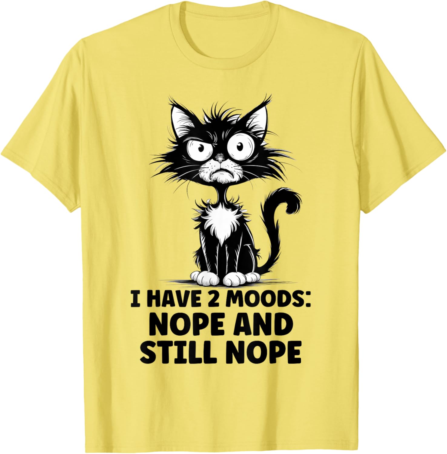Funny Angry Stressed Cat Meme T-Shirt for Cat Lovers of All Ages - 6