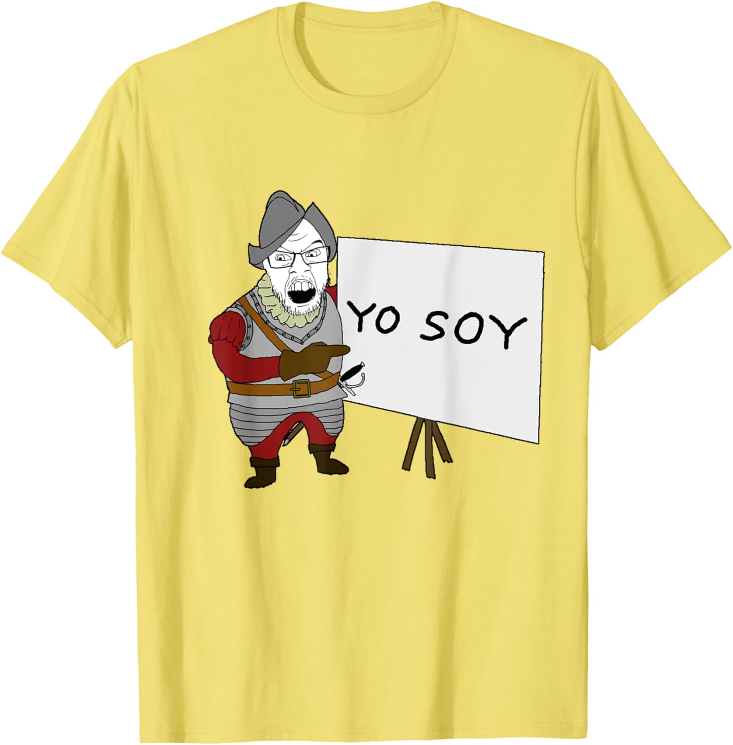 Soyjak Conquistador Wojak Soyboy T-Shirt for Spanish Teachers - 22