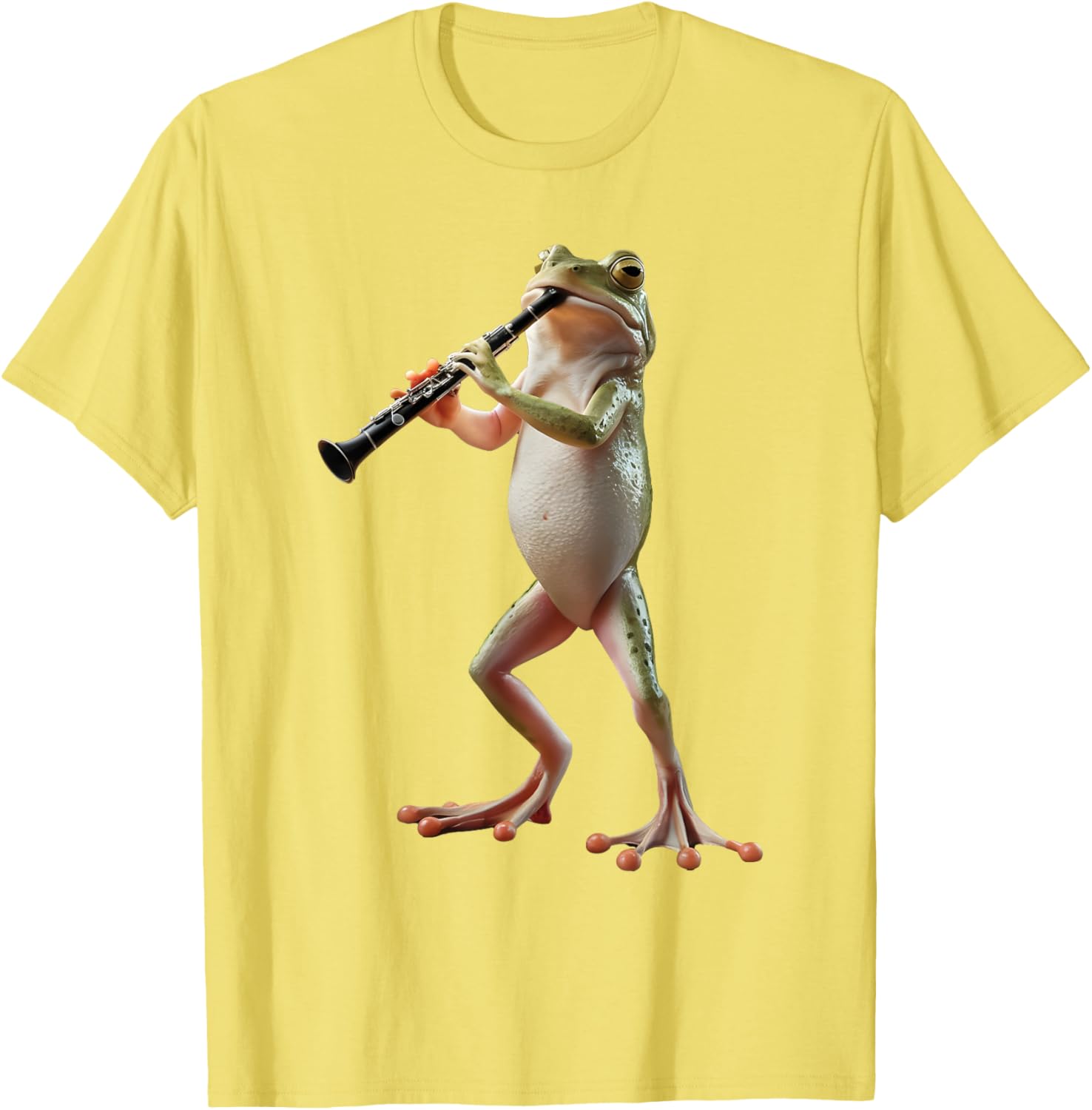 Cute Frog Playing Clarinet T-Shirt for Music Lovers and Nature Fans - 12
