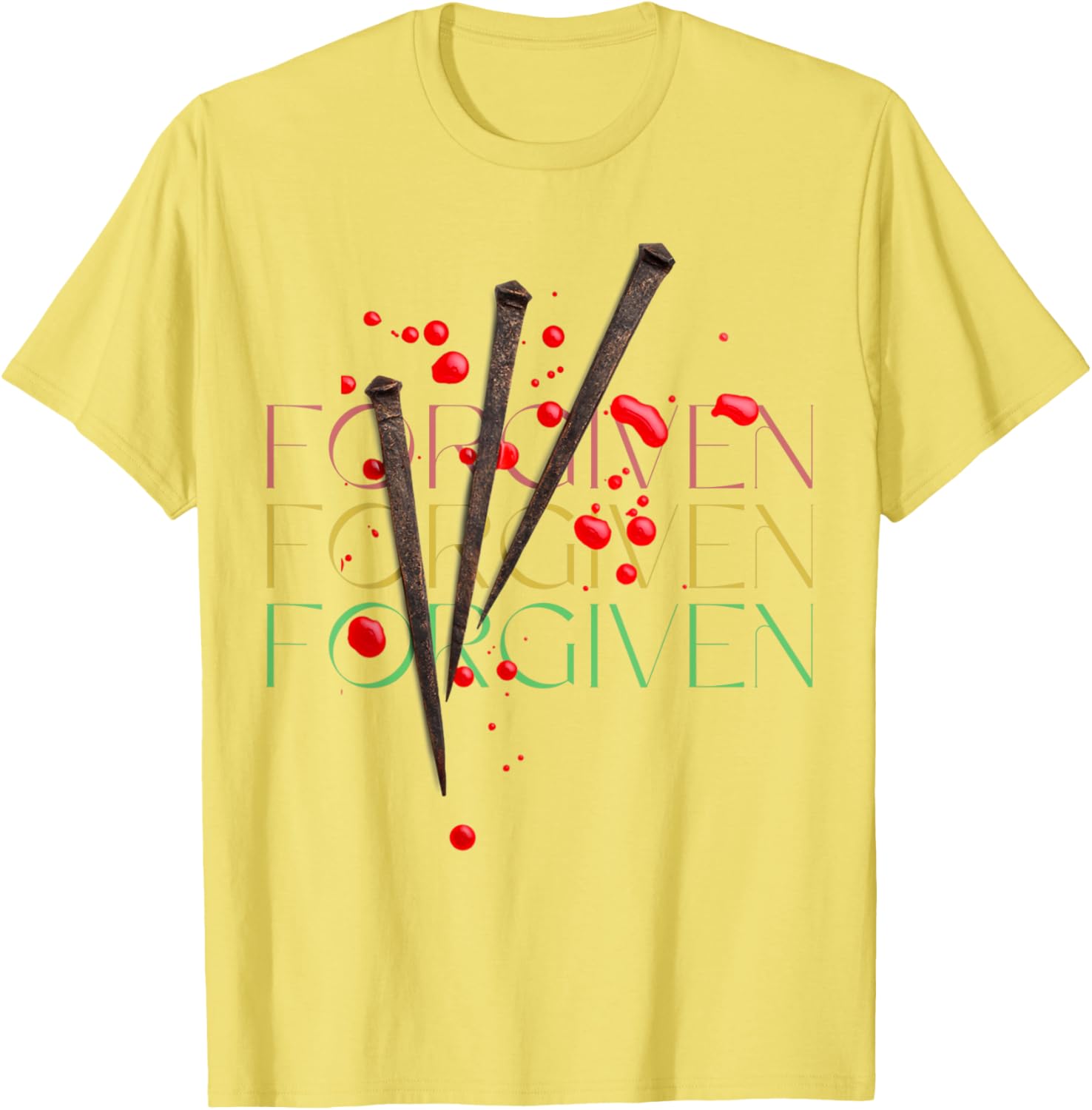 Forgiven Love Jesus T-Shirt Faith Graphic Tee for Christians - 24