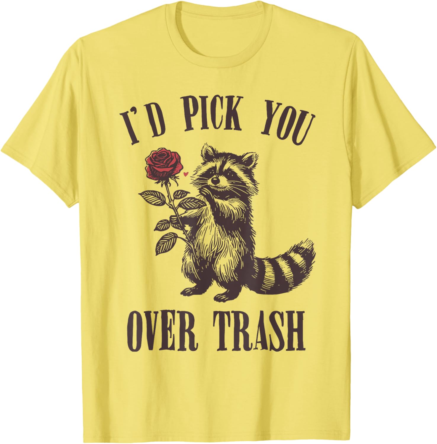 Funny Opossum Raccoon Sarcastic Rose T-Shirt Perfect for Animal Lovers - 1