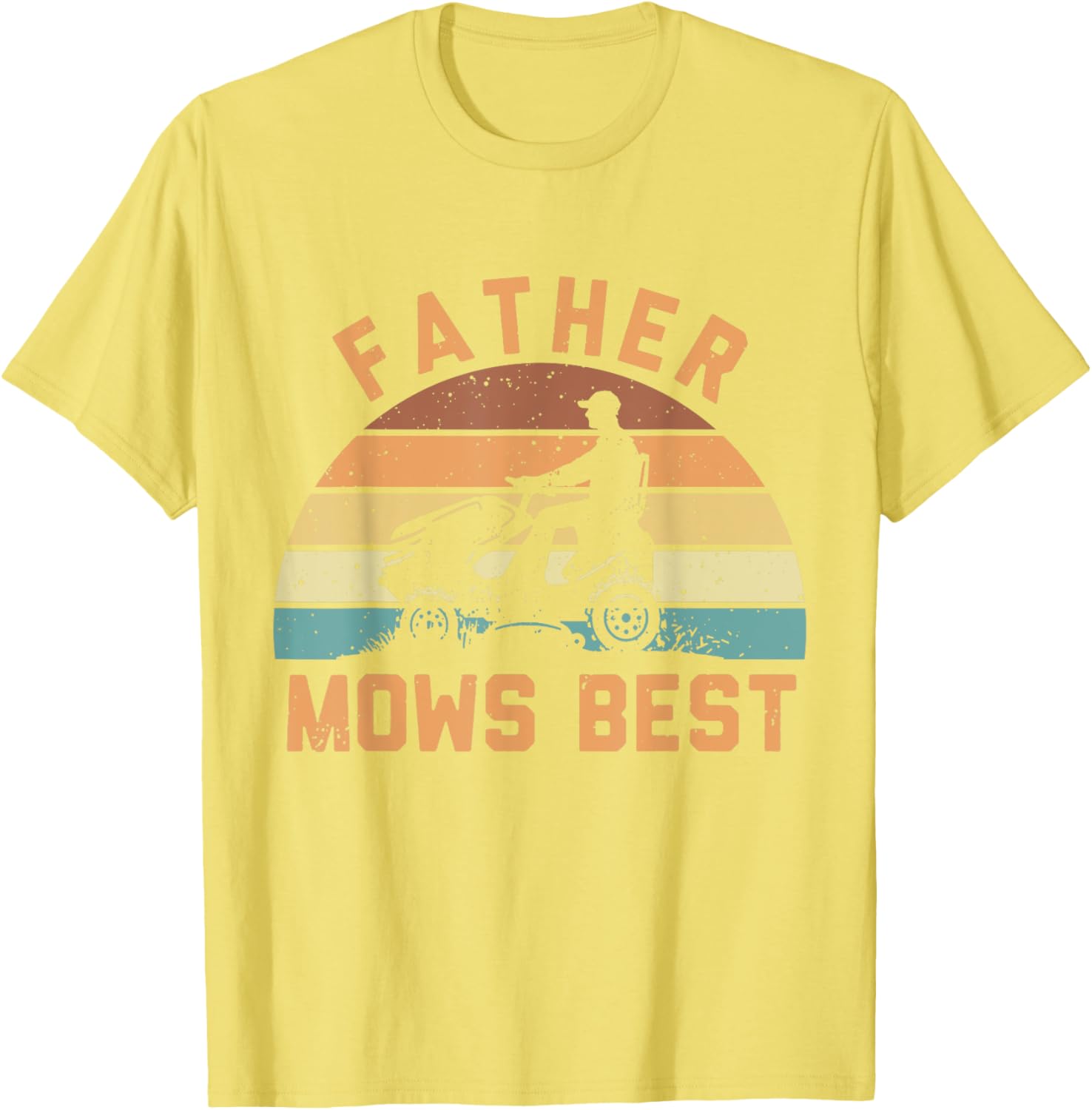 Father Mows Best Funny Retro Dad T-Shirt for Mowing Enthusiasts - 25