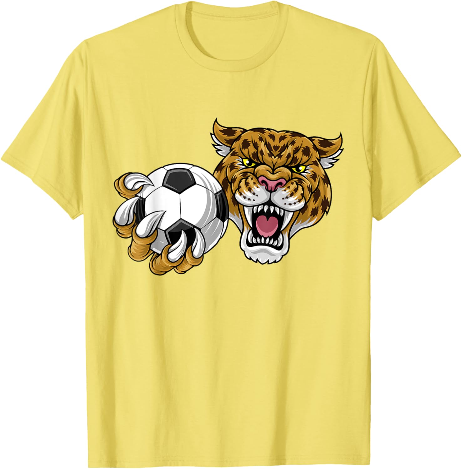 Jaguar Leopard Cheetah Soccer Ball Cartoon Character T-Shirt for Kids - 8