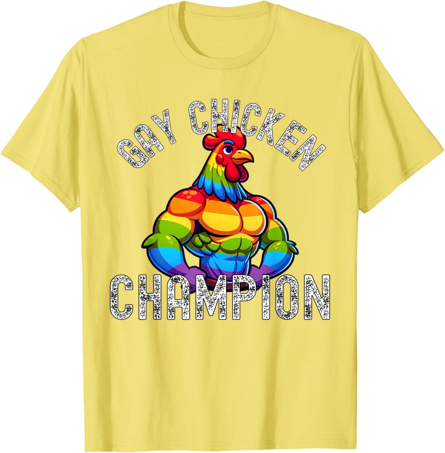 Gay Chicken Champion T-Shirt Fun Pride Apparel for LGBTQ+ Enthusiasts - 12