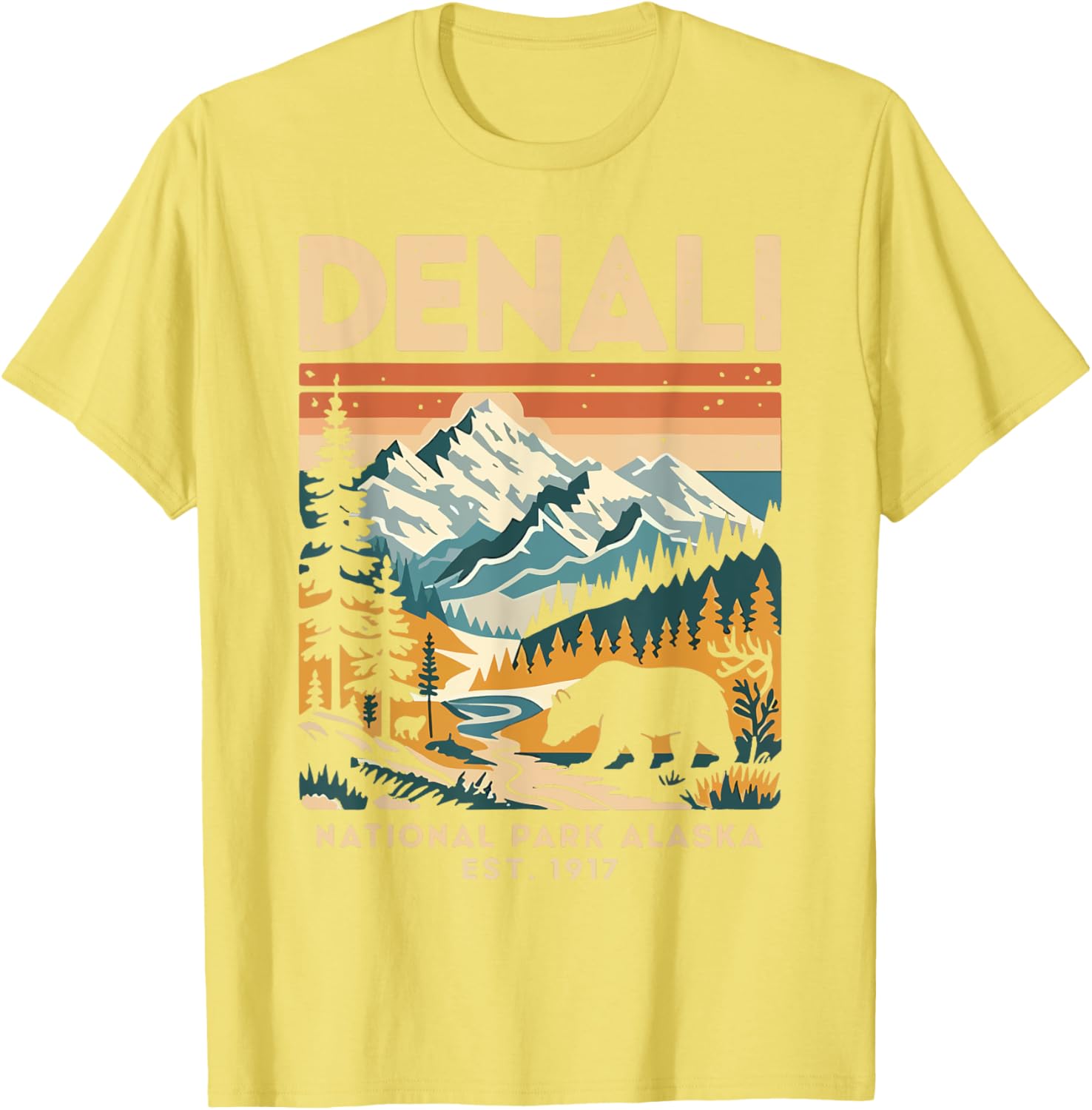 Vintage Denali National Park T-Shirt for All Ages - Men's, Women's, Kids' Apparel - 19