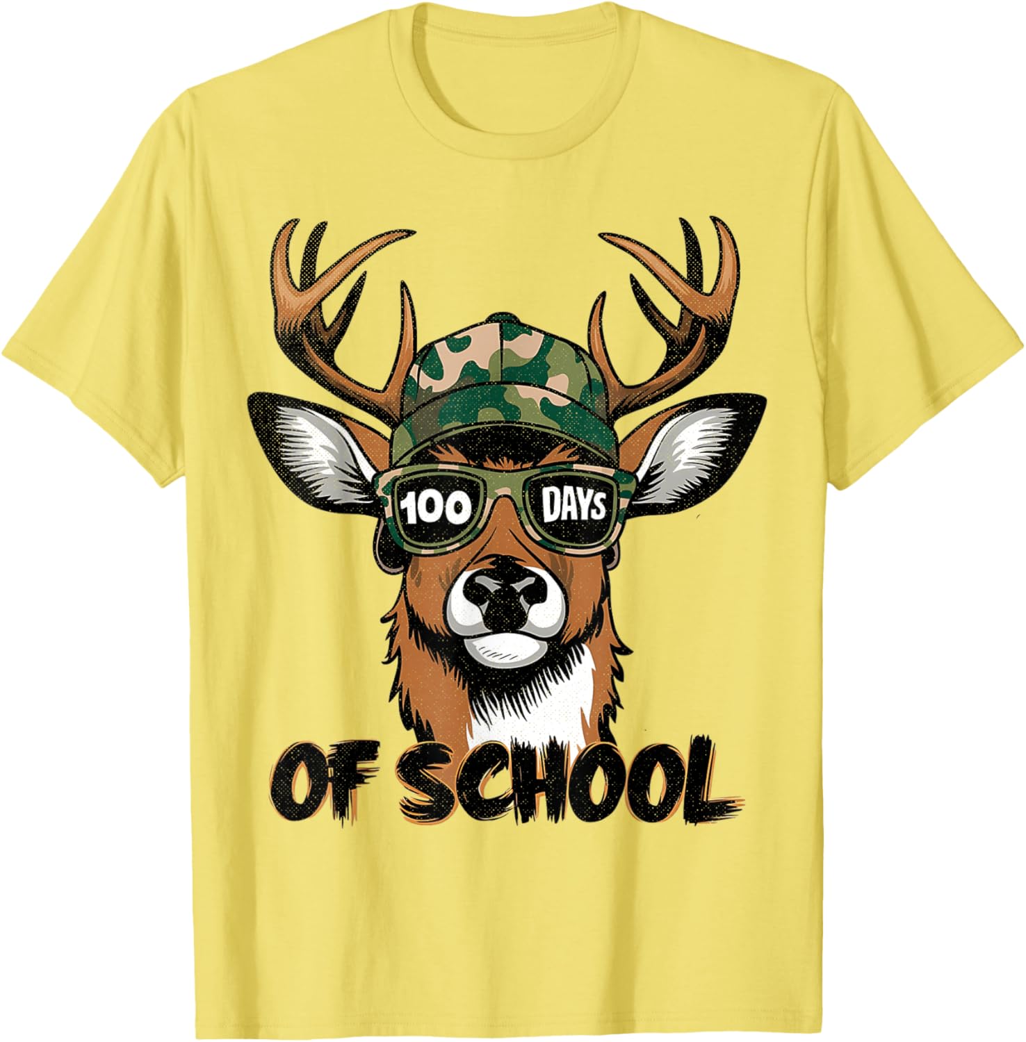 100 Days of School Deer Hunting T-Shirt for Kids Fun and Stylish - 19