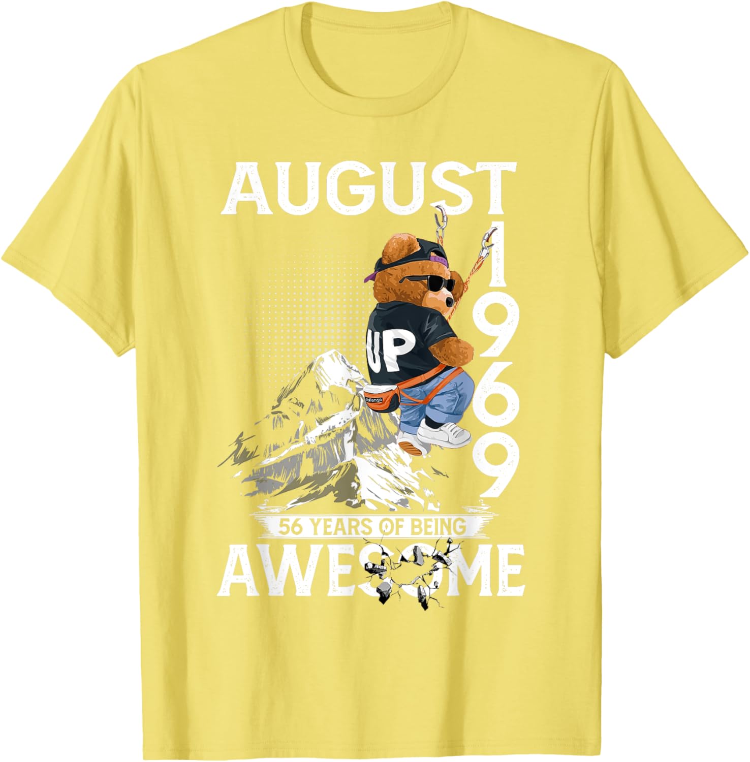 56th Birthday Bear Legends August 1969 T-Shirt for Men Gifts - 24