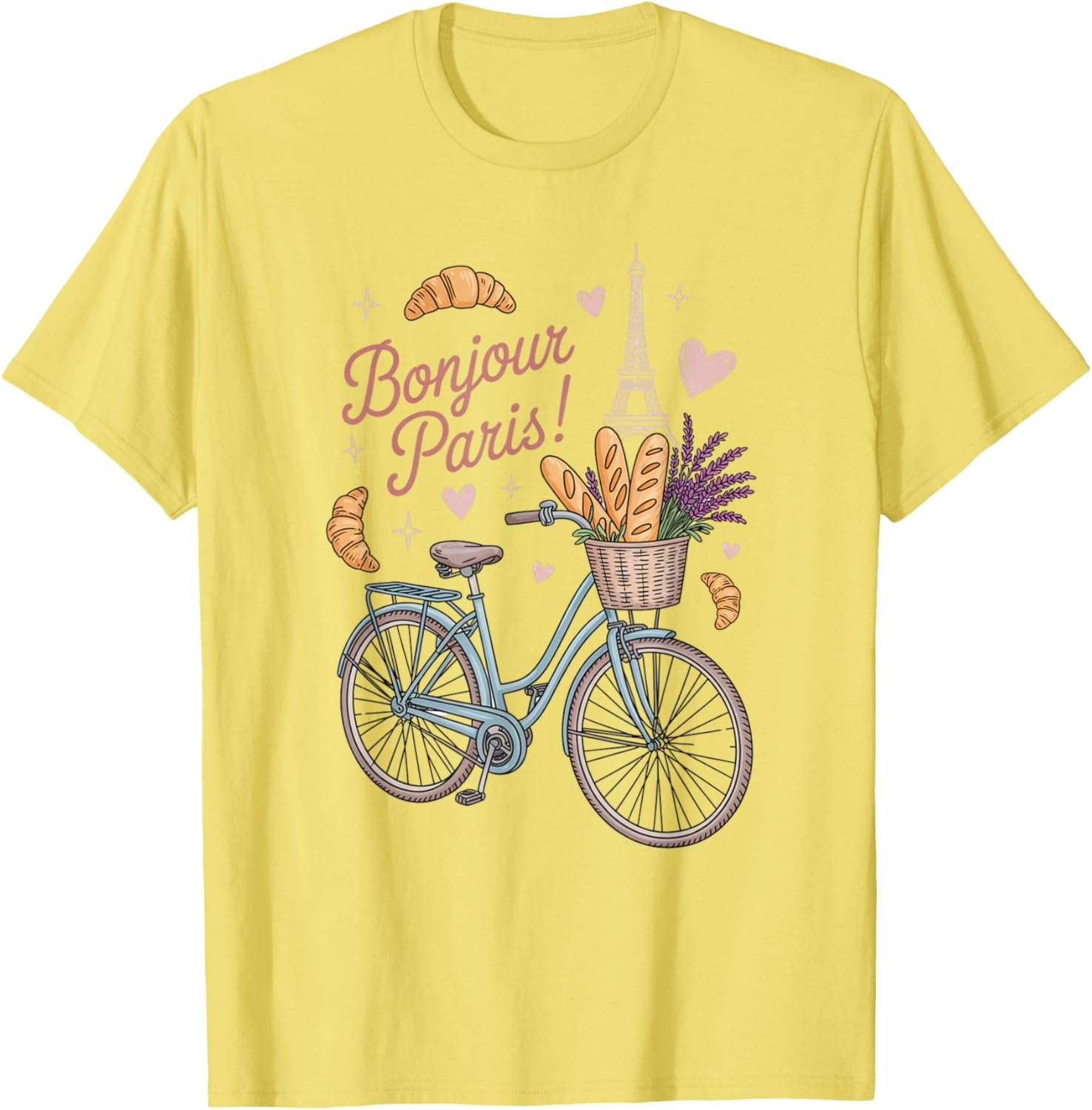 Cute Paris Eiffel Tower Bicycle T-Shirt for Travel Lovers - 6