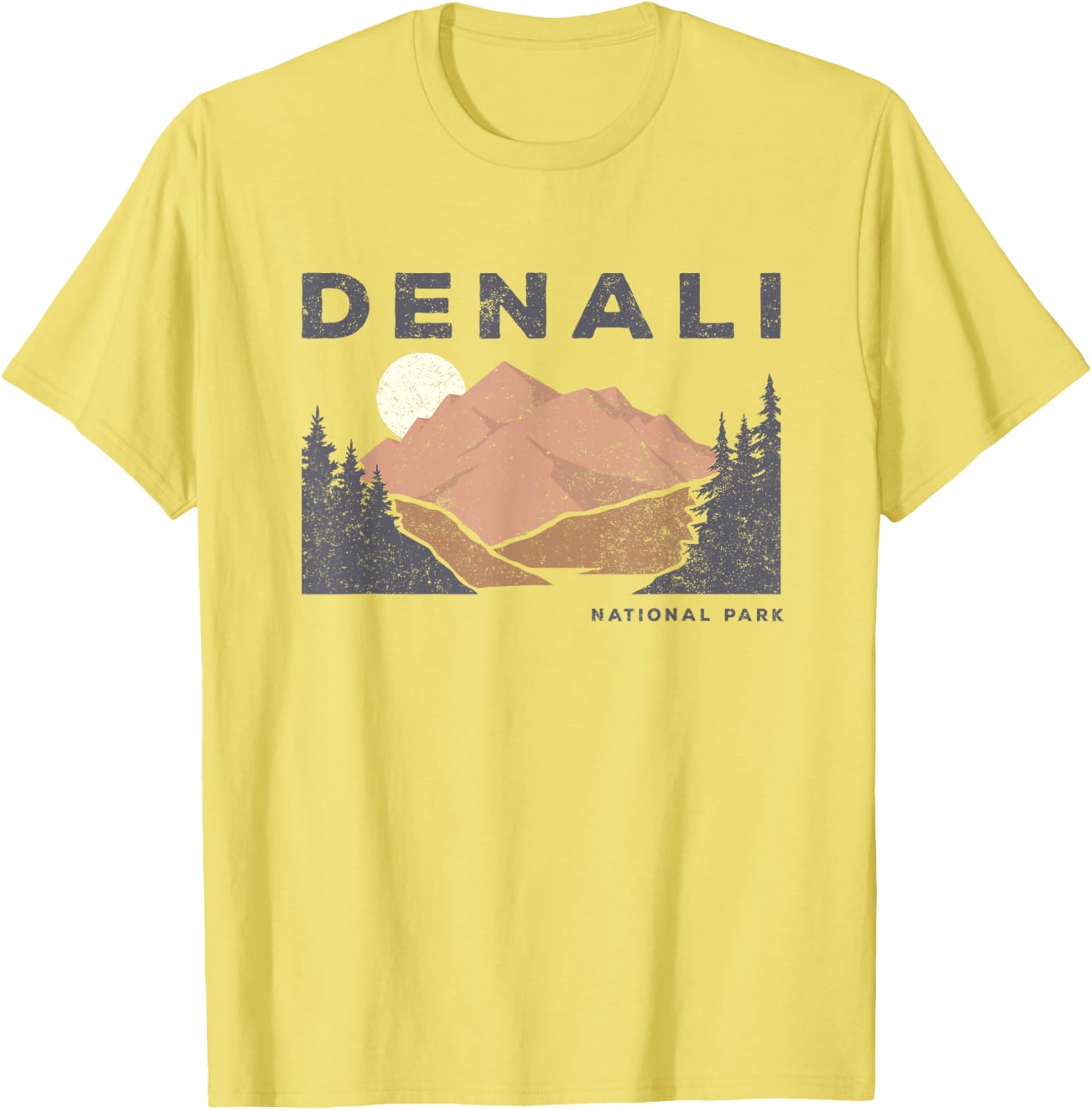Retro Denali Mountain Alaska Vintage Hiking T-Shirt for Adventurers - 1