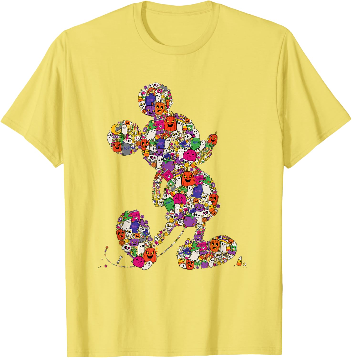 Cute Mickey Mouse Halloween T-Shirt Spooky Silhouette for Kids and Adults - 15