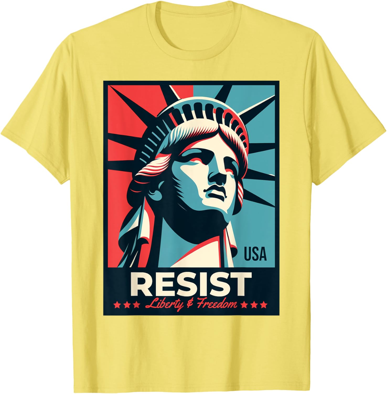 Resist T-Shirt with Statue of Liberty Design - Stylish Activist Apparel - 6