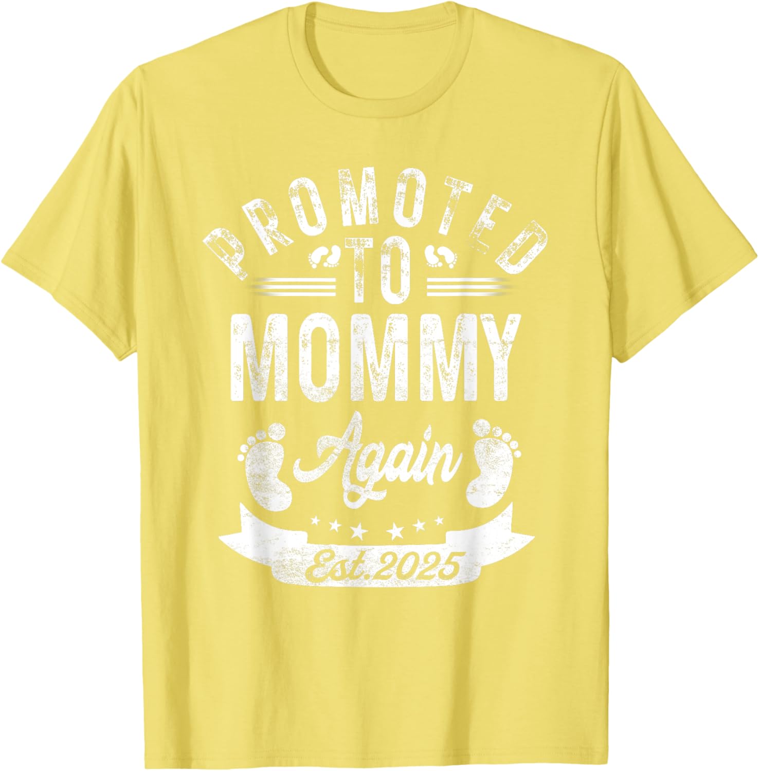 Promoted To Mommy Again EST 2025 Cute Pregnancy Announcement T-Shirt - 8