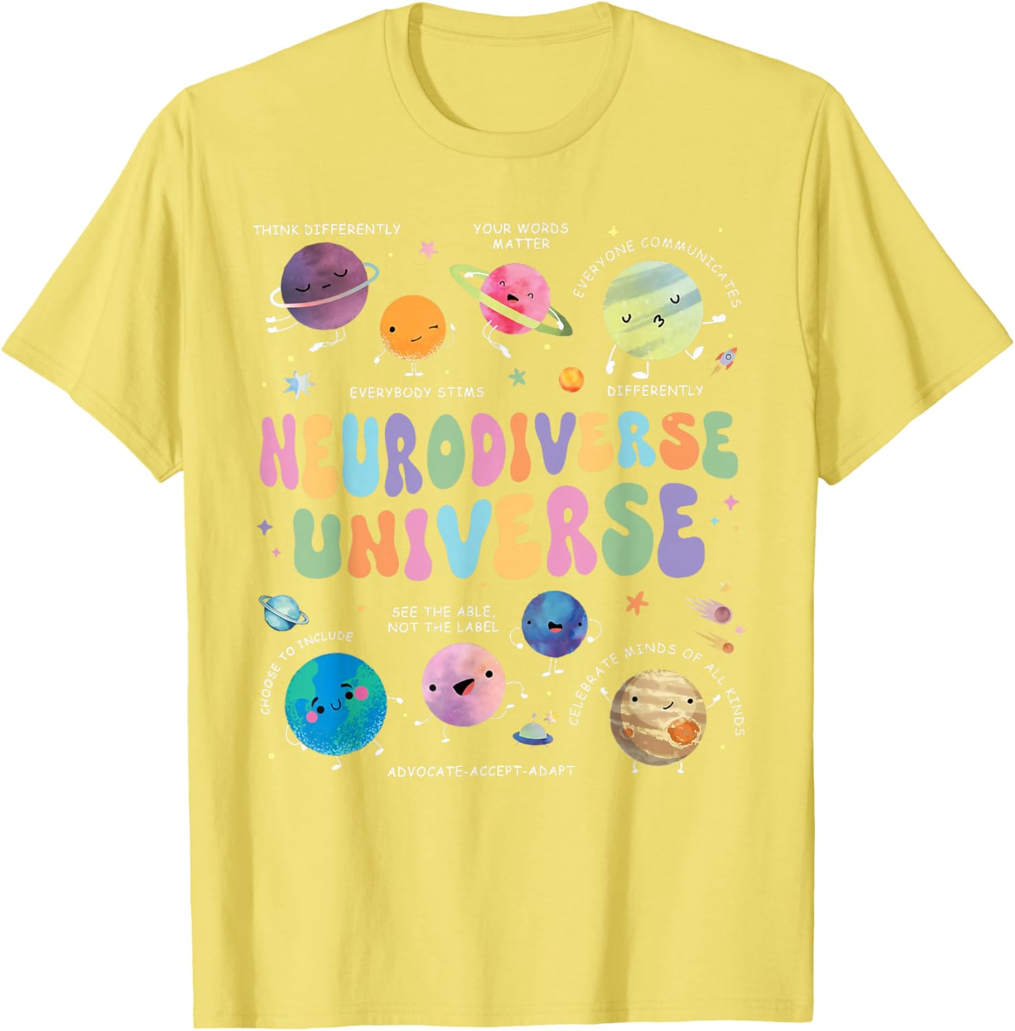 Neurodiverse Universe Autism Awareness T-Shirt for Understanding and Acceptance - 13