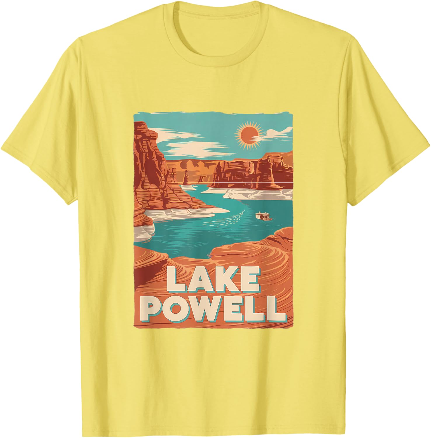 Lake Powell Vintage Canyon Sun Adventure T-Shirt for Outdoor Lovers - 26
