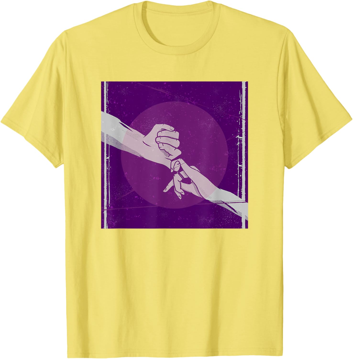 Romantic Couple Holding Hands Retro Poster T-Shirt for Lovebirds - 7