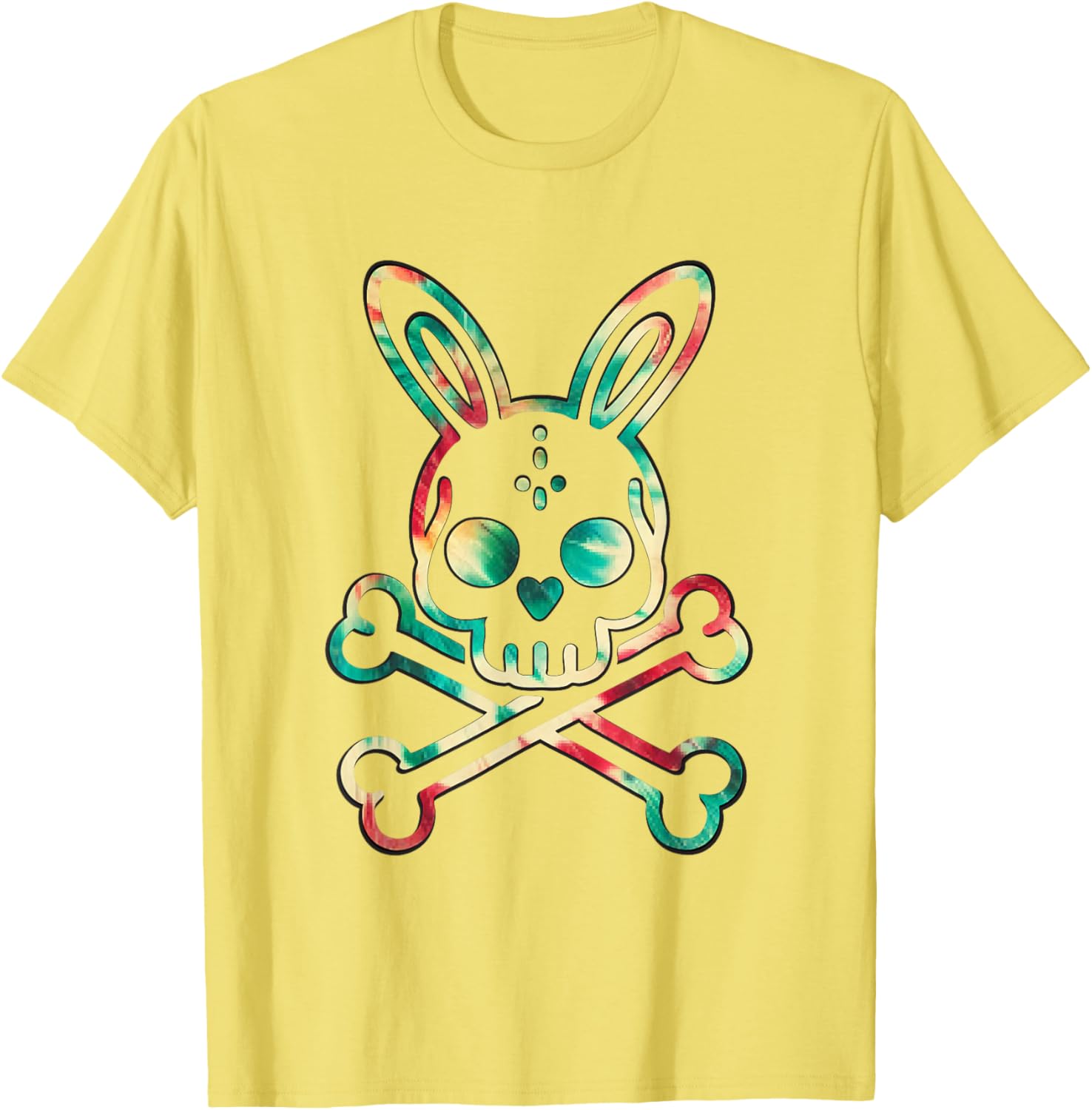 Tie Dye Bunny Skull Rabbit Skeleton Men’s T-Shirt for Unique Style - 16