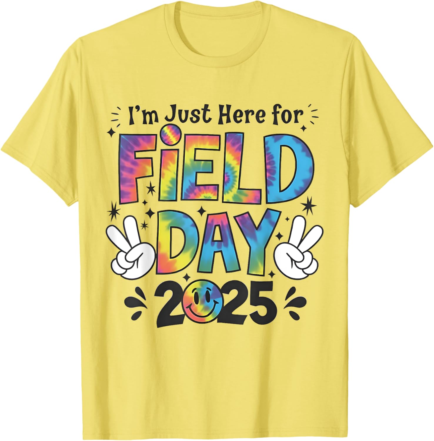 Tie Dye Field Day 2025 Peace Sign T-Shirt for Kids and Teachers - 2