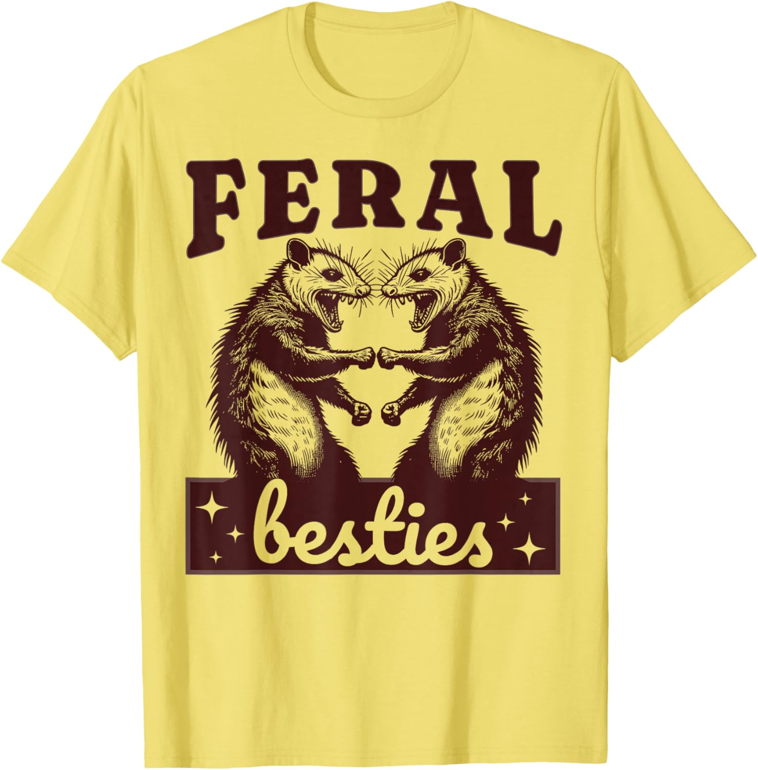 Possum Feral Besties Funny Matching BFF T-Shirt for Twinning Fun - 17