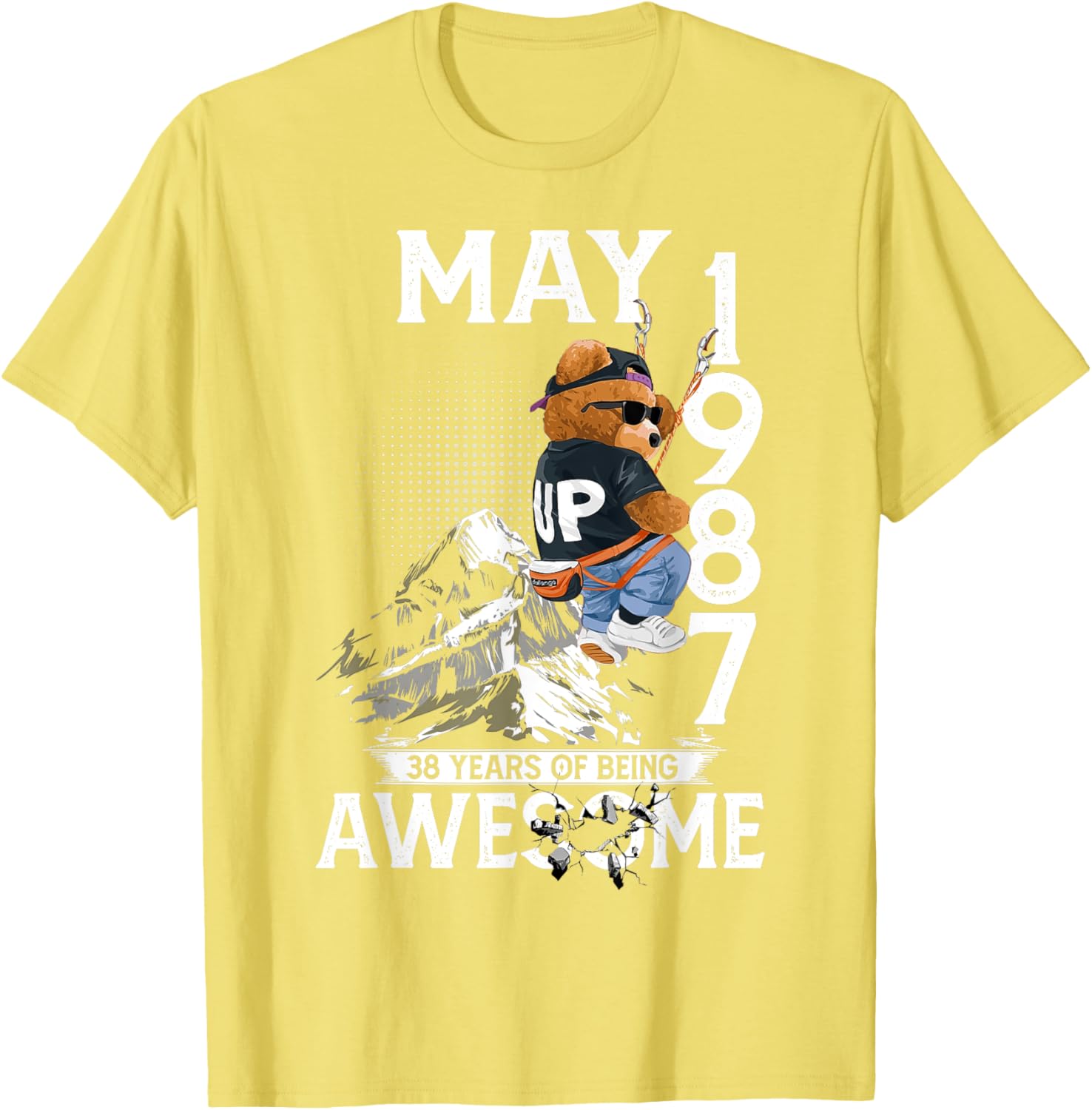 38th Birthday Bear Legends May 1987 T-Shirt for Men Casual Wear - 20