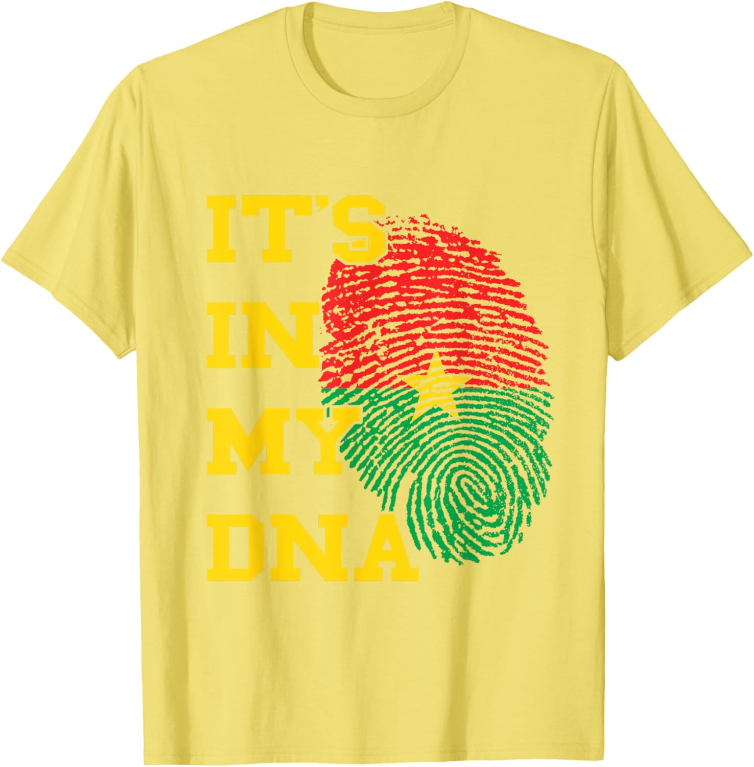 Burkina Faso It's In My DNA Flag Thumbmark T-Shirt for Proud Fans - 1