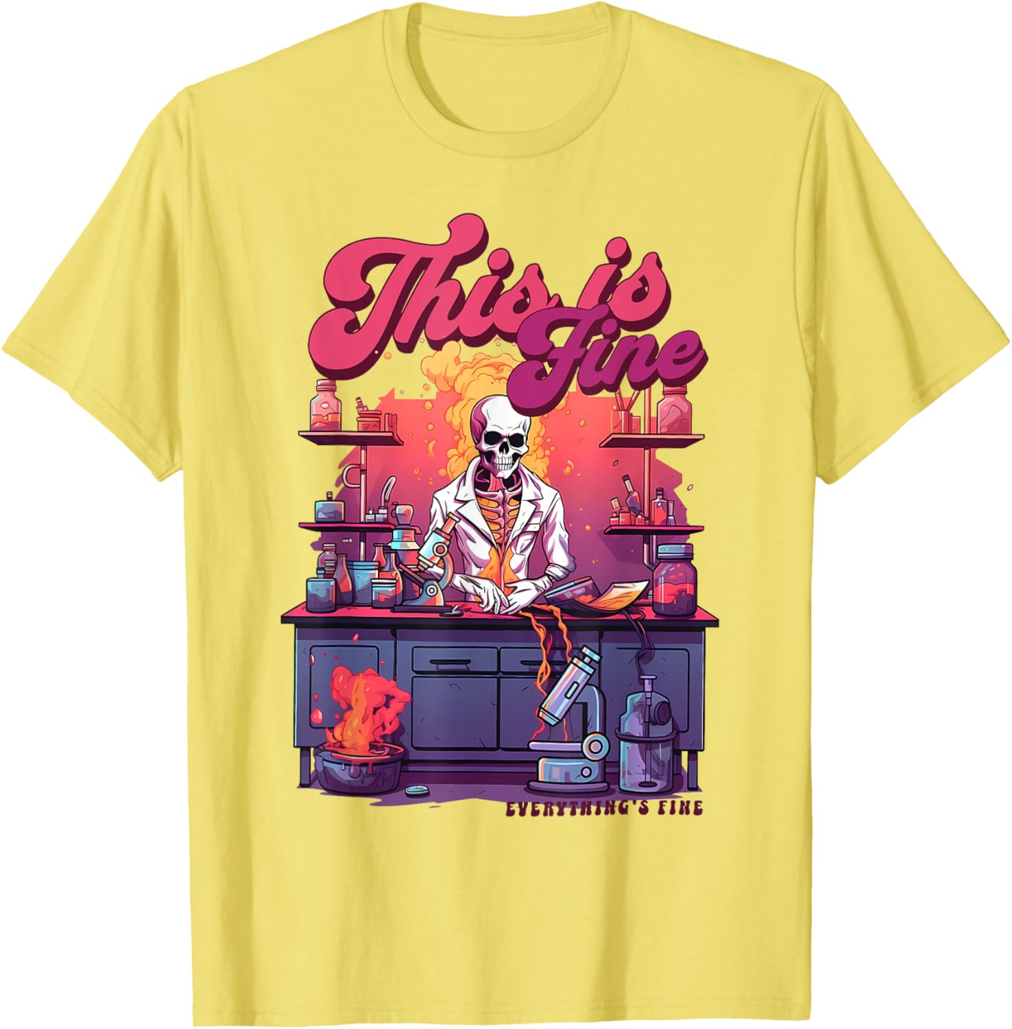 Funny Skeleton Microbiology Laboratory T-Shirt for Lab Techs - 11