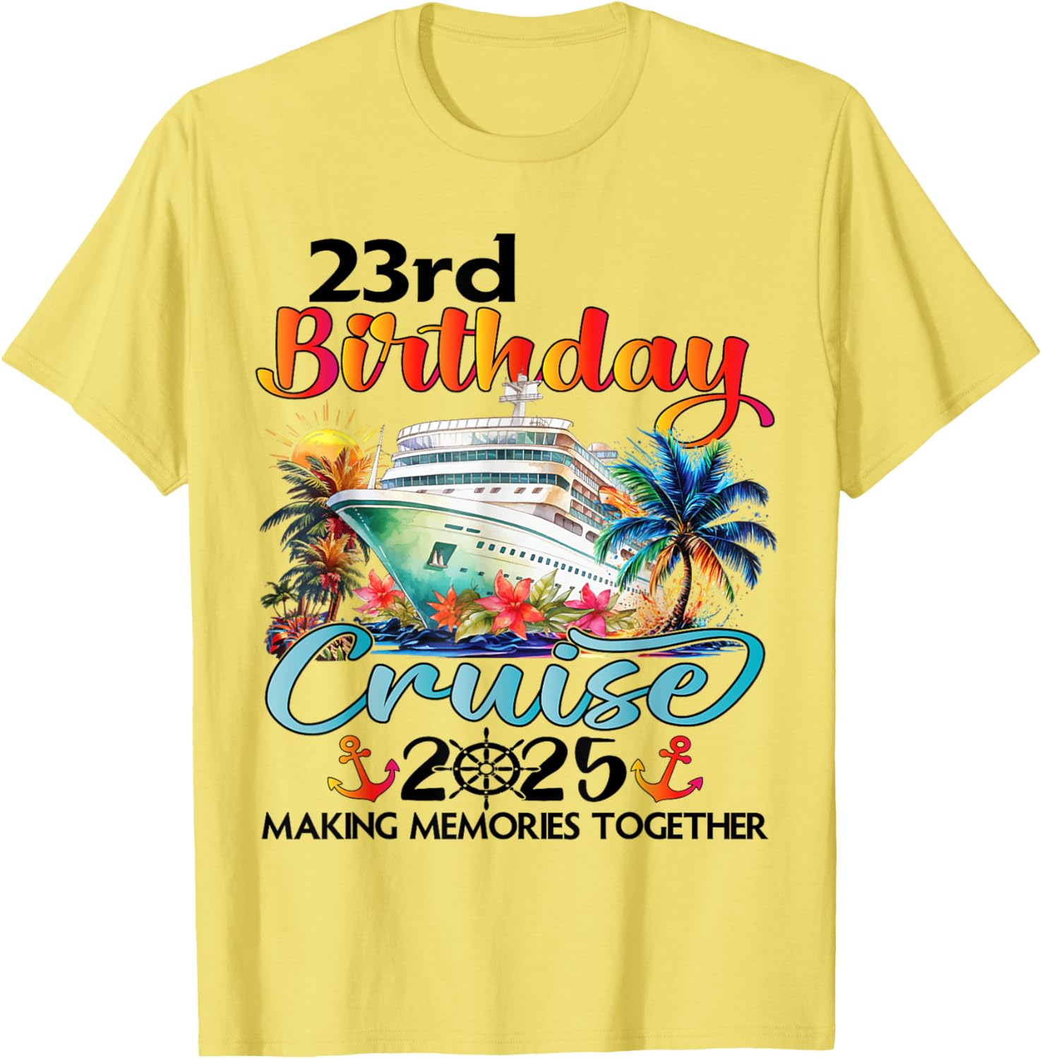 23rd Birthday Cruise T-Shirt for Family Celebration Fun at Sea - 5