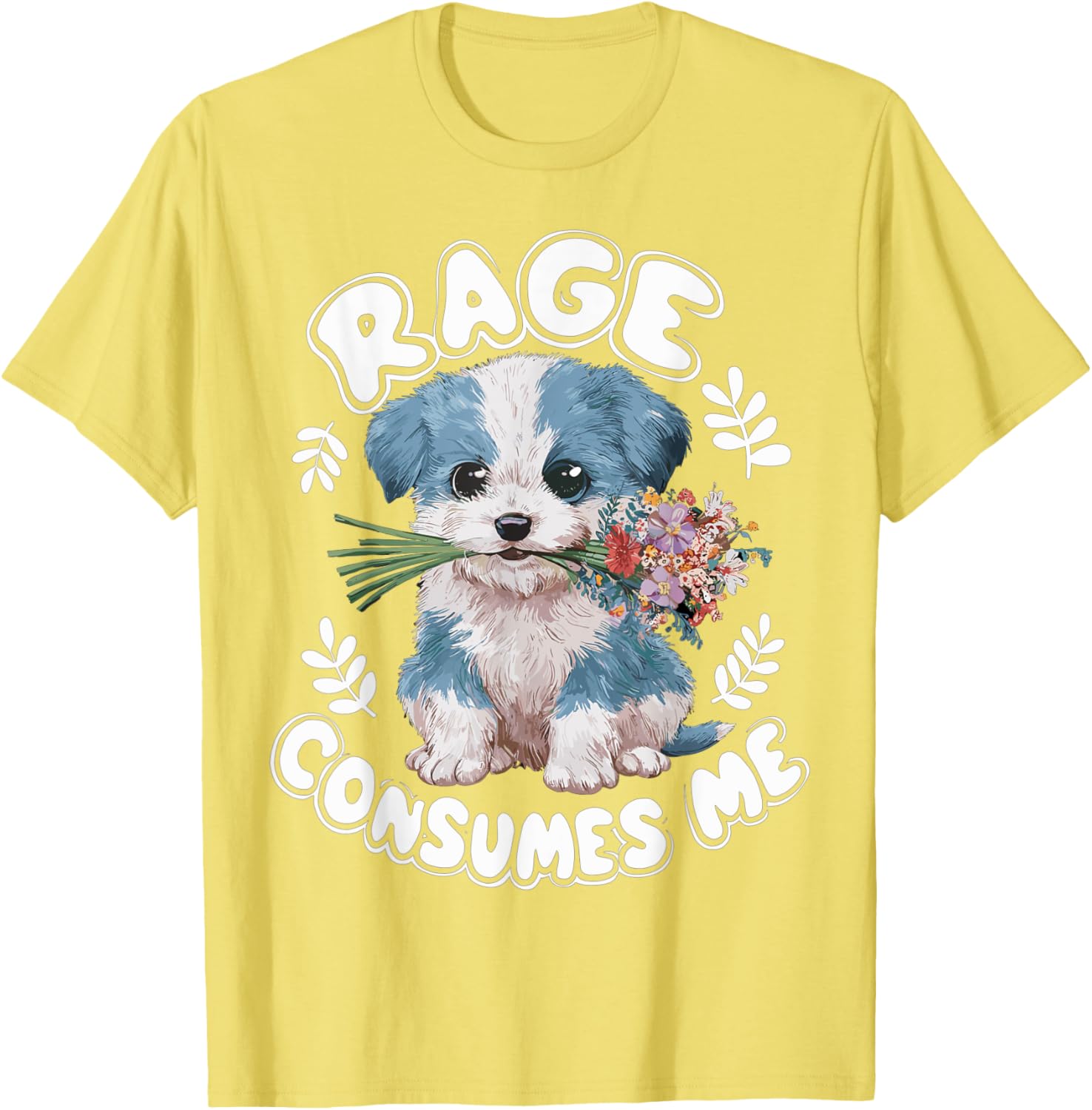 Cute Puppy Rage Cat Meme T-Shirt for Men and Women - Funny Gift Idea - 2