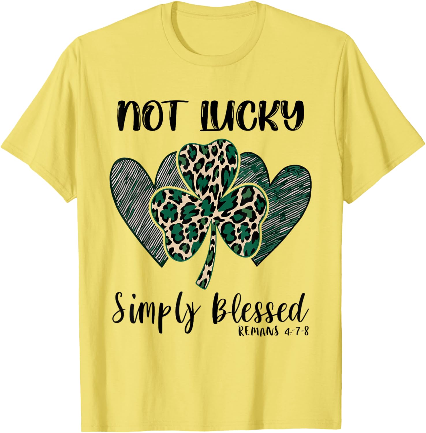 Simply Blessed Shamrock St Patricks Day T-Shirt for Fun Celebrations - 13