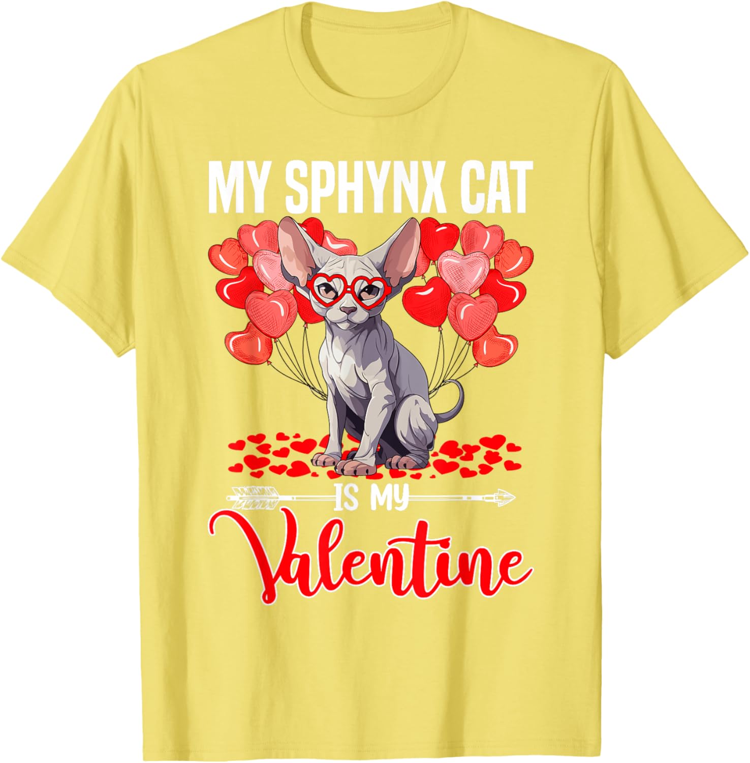 Cute Sphynx Cat Valentine T-Shirt for Boys and Girls - Perfect Gift! - 2