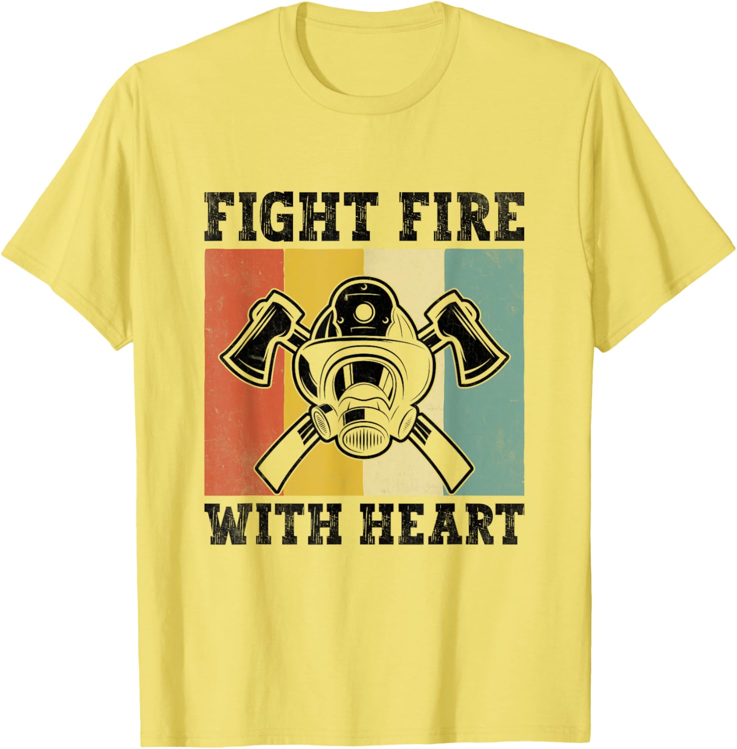 Heartfelt Firefighter T-Shirt Fight Fire with Heart Inspiring Apparel - 17
