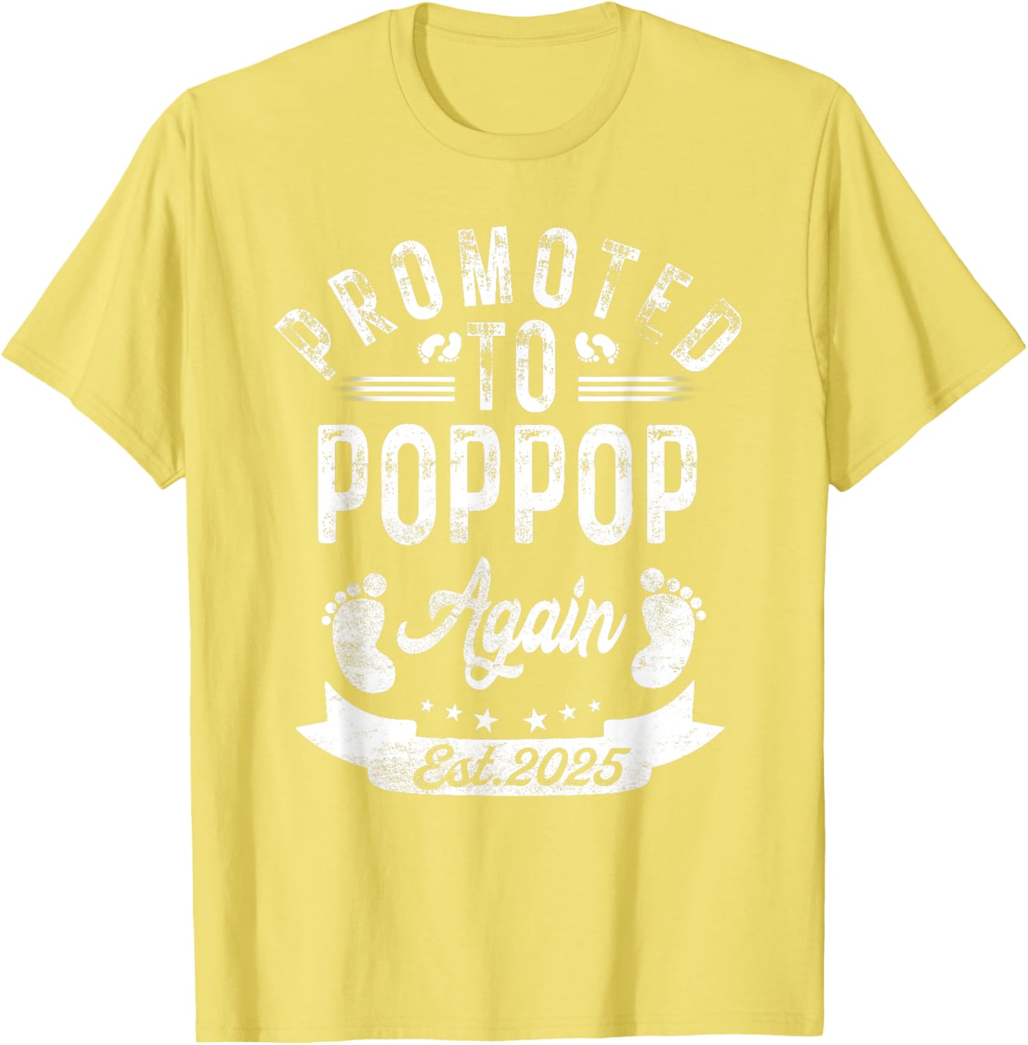 Promoted To Poppop Again EST 2025 Cute Pregnancy Announcement T-Shirt - 24